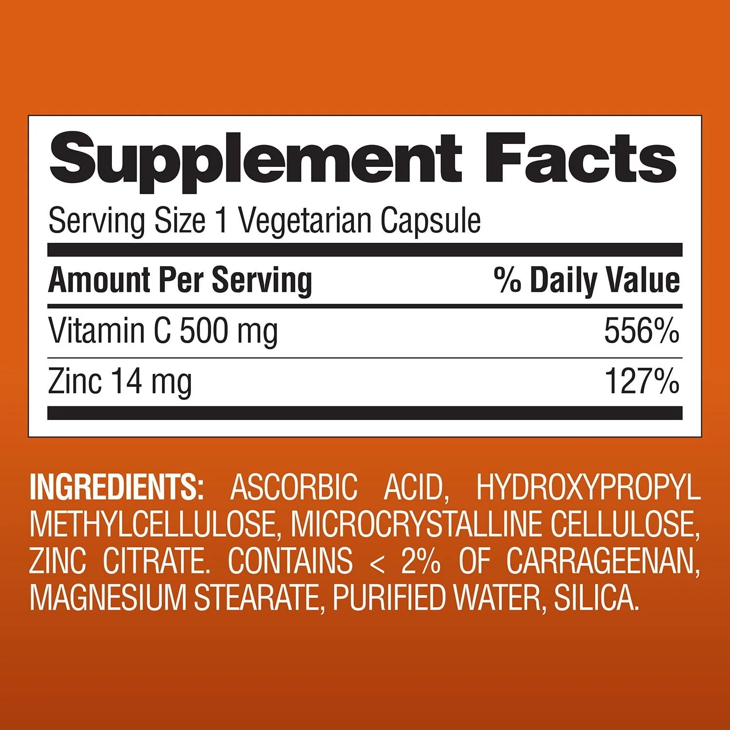 Member's Mark Vitamin C with Zinc Capsules, 400 ct. - Image 2