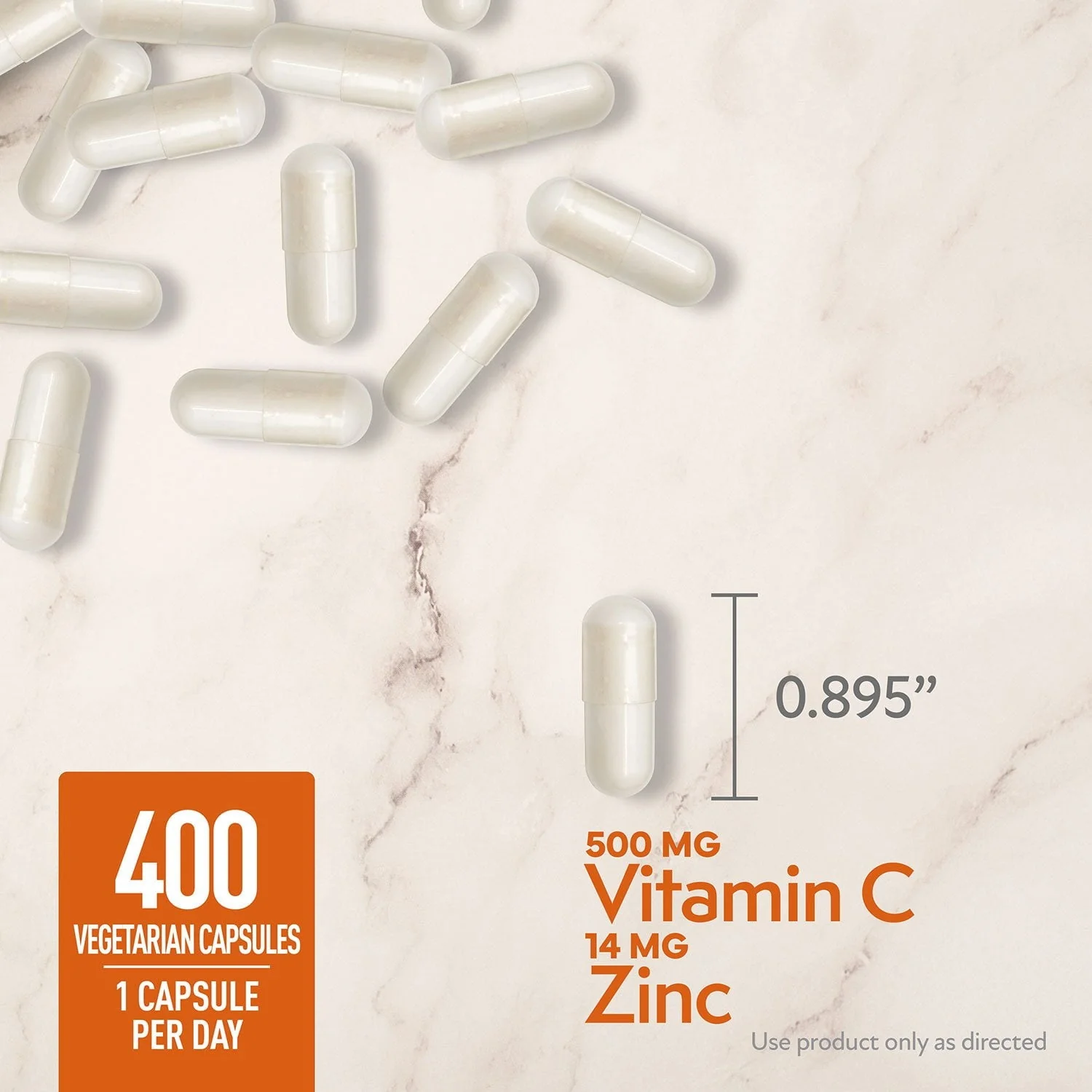 Member's Mark Vitamin C with Zinc Capsules, 400 ct. - Image 3