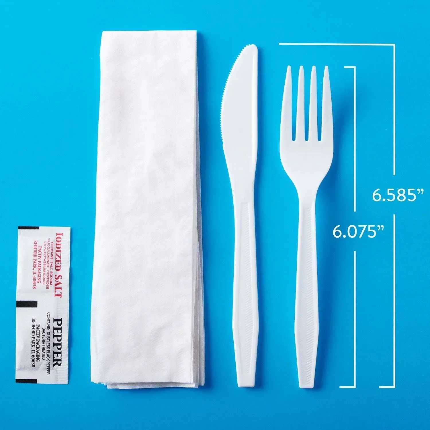 Member's Mark White Plastic Cutlery Packets 200 ct. - Image 2