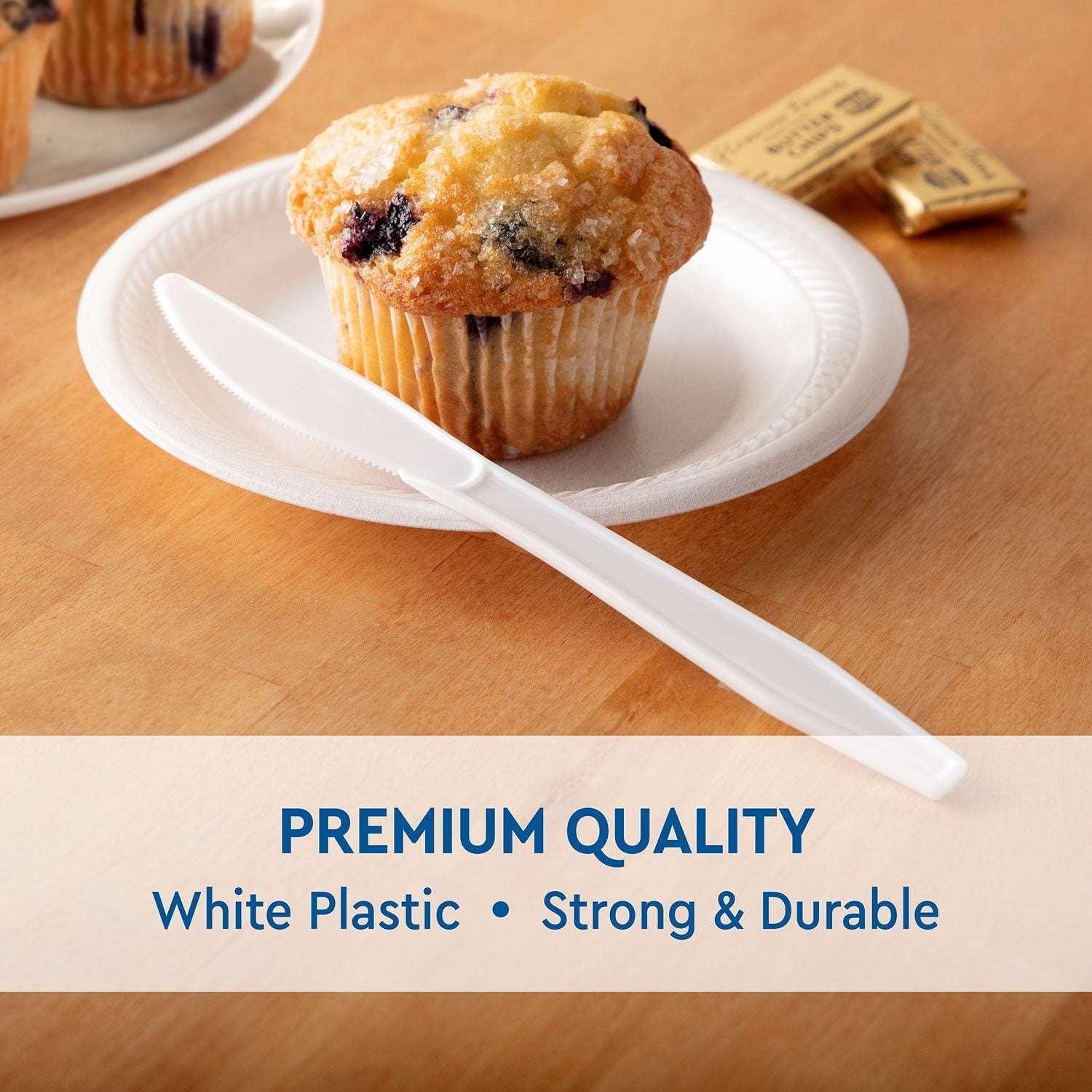 Member's Mark White Plastic Knives, Heavyweight, 600 ct. - Image 3