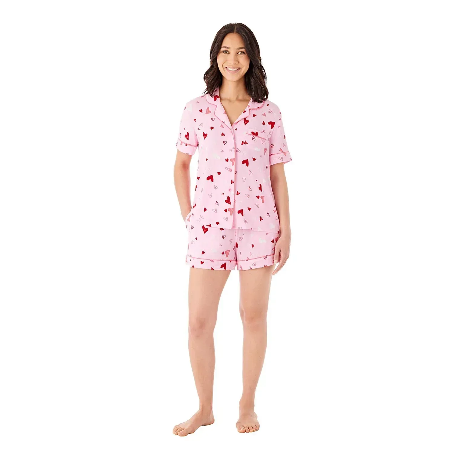 Member's Mark Women's Valentines Notch Collar Pajama Set - Image 12