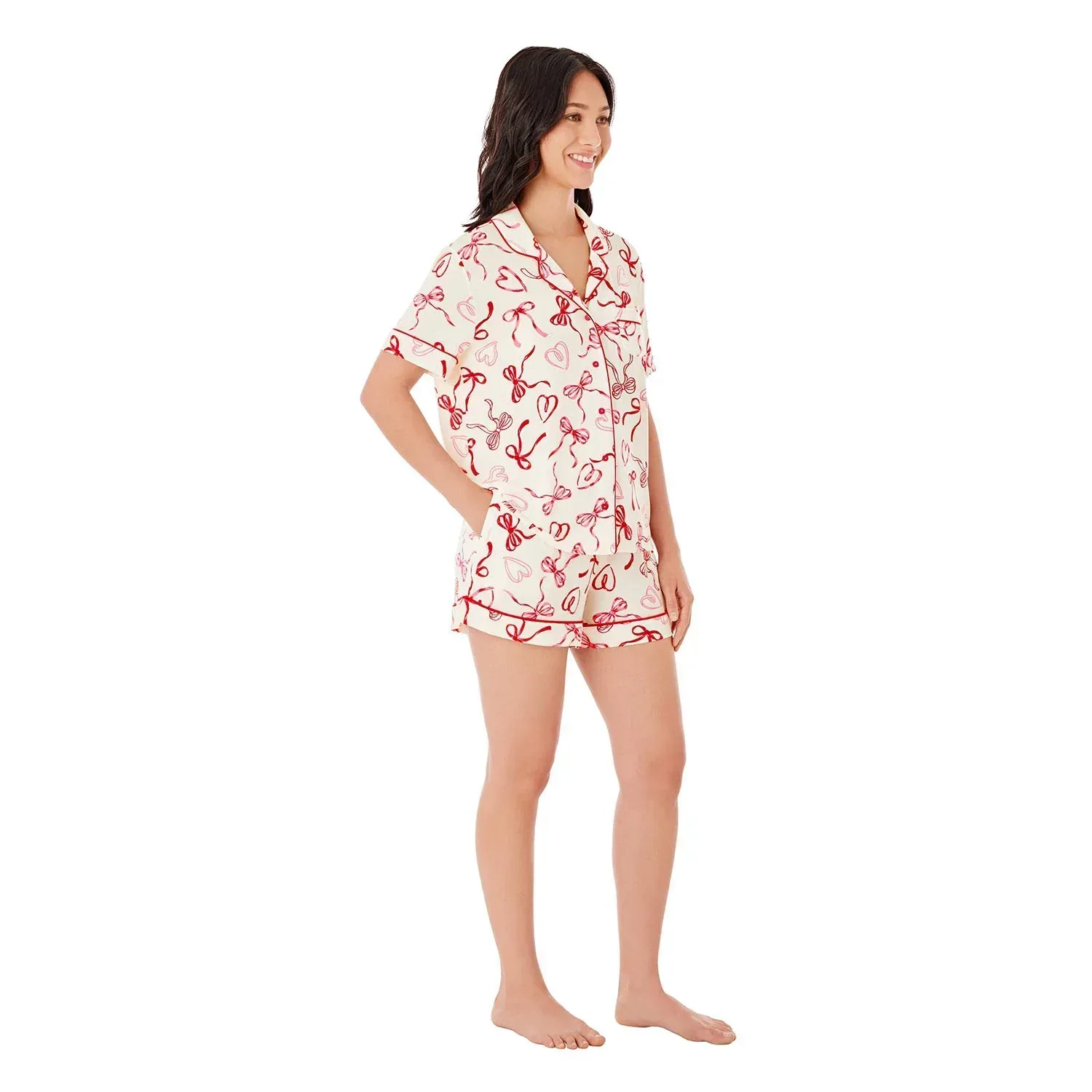 Member's Mark Women's Valentines Notch Collar Pajama Set - Image 2
