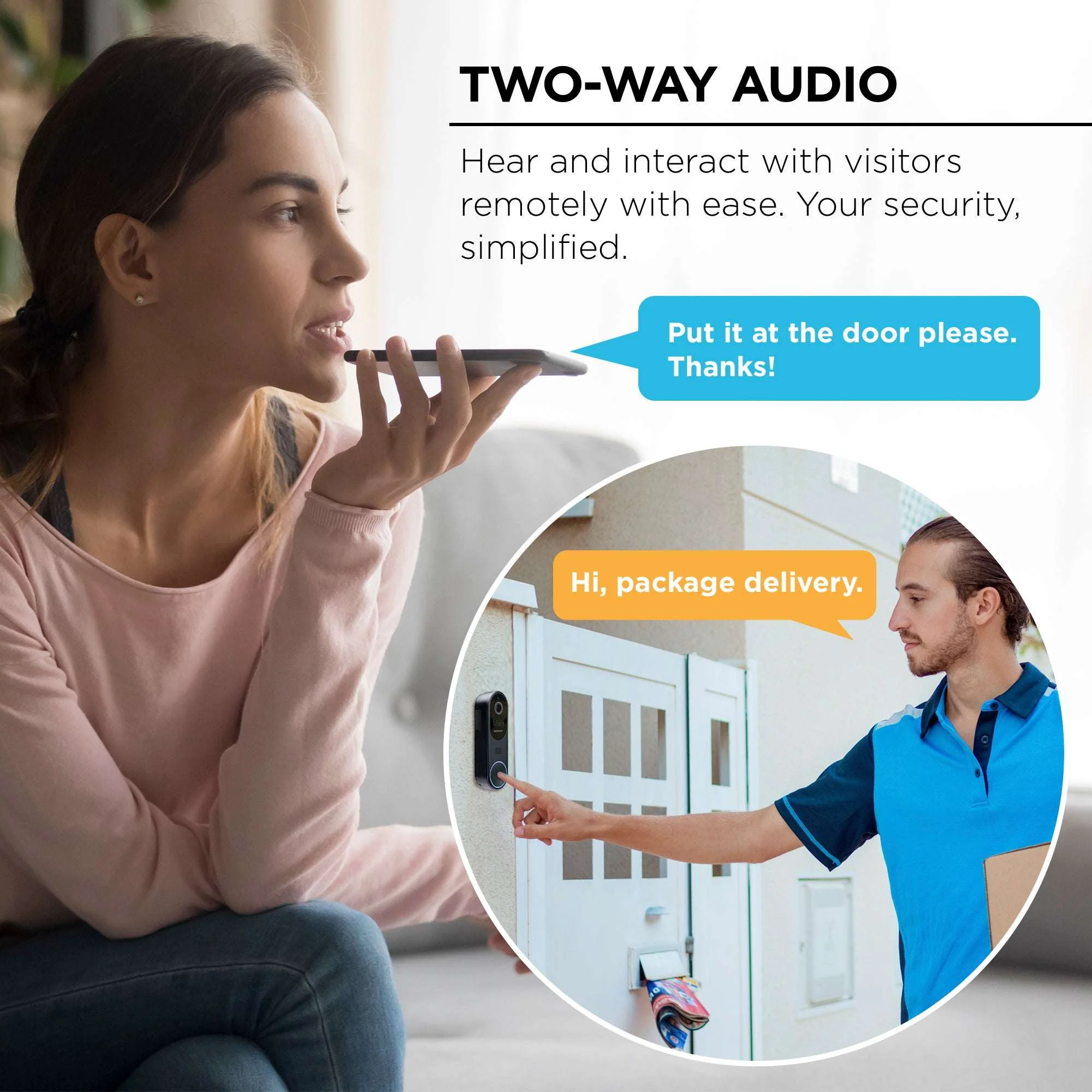 Merkury Smart Doorbell Camera - Wire-Free Battery Cam with Chime & Intelligent Alerts (1-Pack) - Image 5