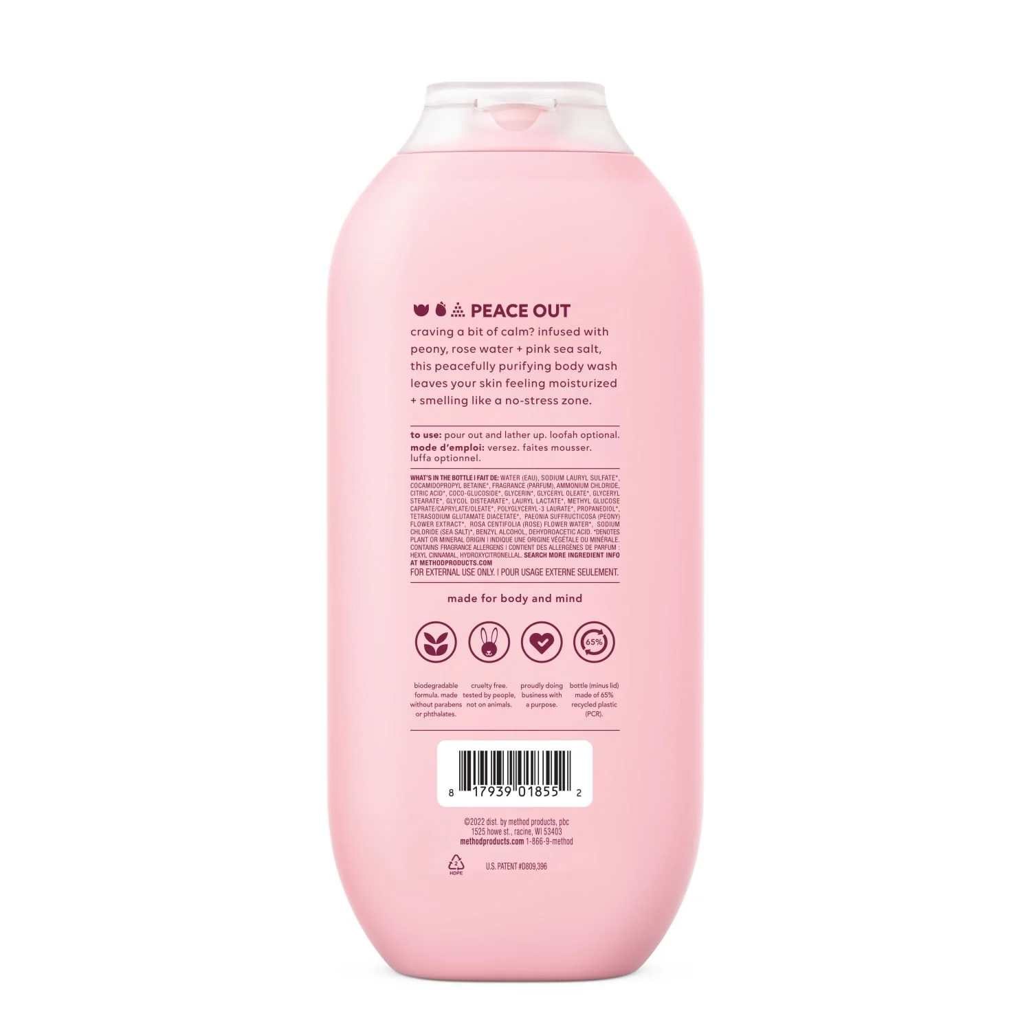 Method Body Wash, Pure Peace, 18 fl oz - Image 2