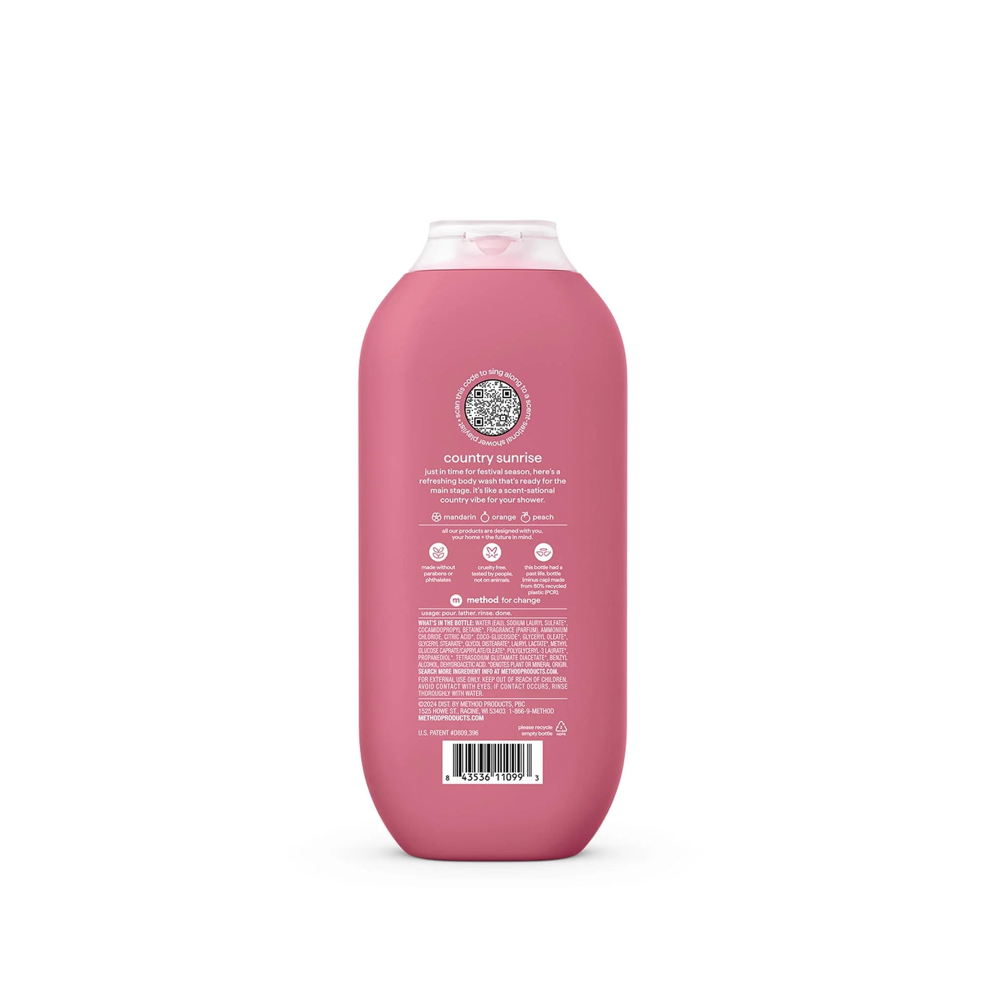 Method Limited Edition Body Wash, Country Sunrise with notes of Mandarin, Orange and Peach, 18oz - Image 2