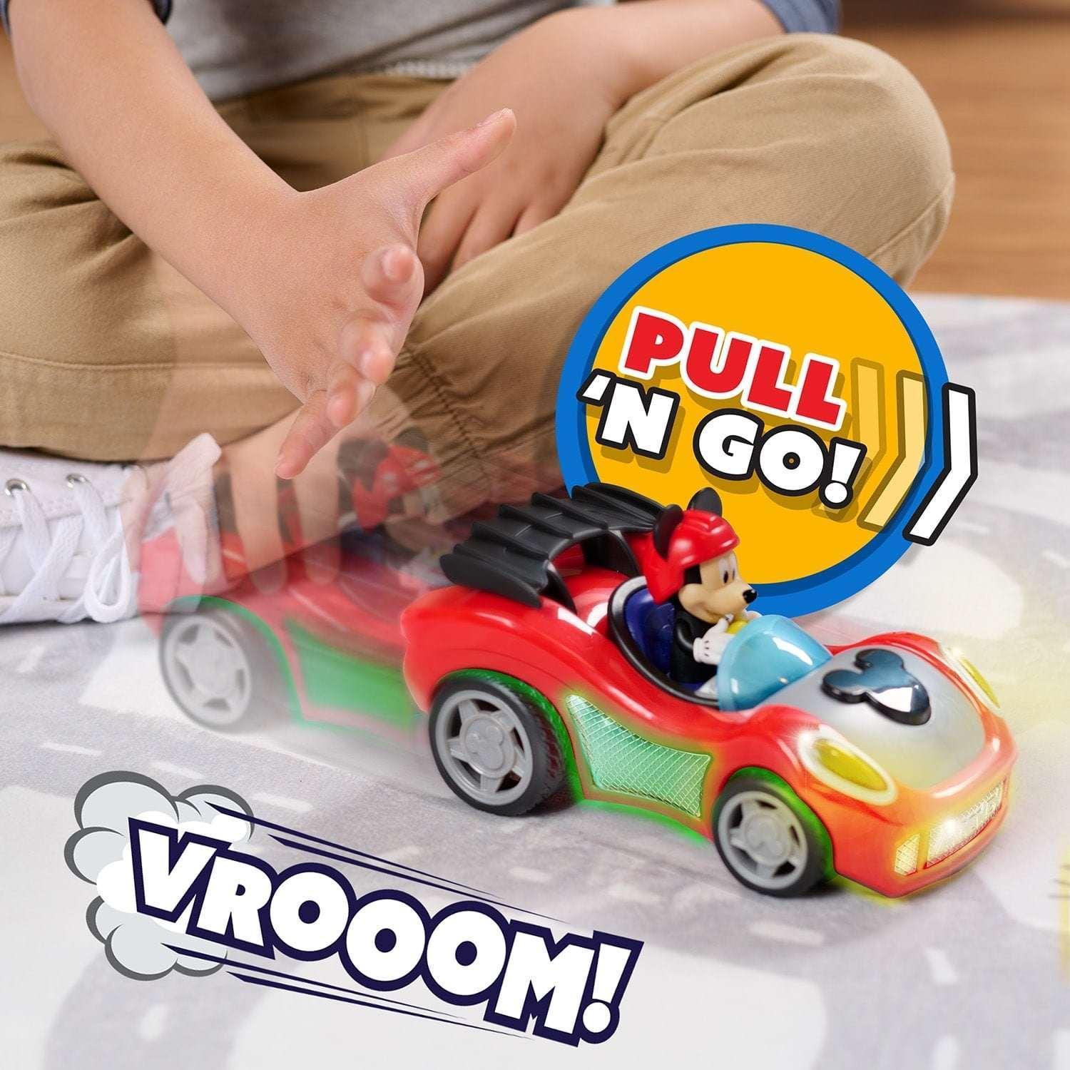 Mickey Mouse Rev 'n Go Vehicles with Lights and Sounds, Mickey's Car, Mickey Mouse Phrases Baby and Toddler Toys - Image 3