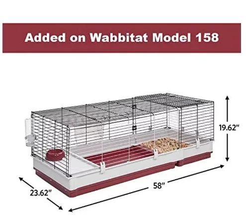 MidWest Homes For Pets 19.75 in. x 23.75 in. Wire Extension for Wabbitat Deluxe Rabbit Home - Image 3