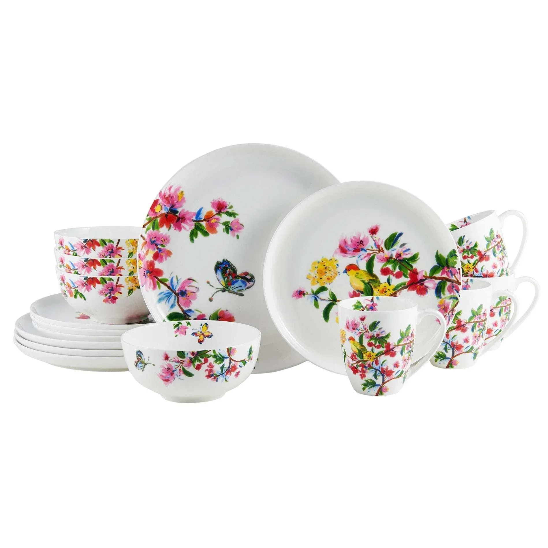 Mikasa Butterfly Garden Bone China 16-piece Dinnerware Set - Image 2
