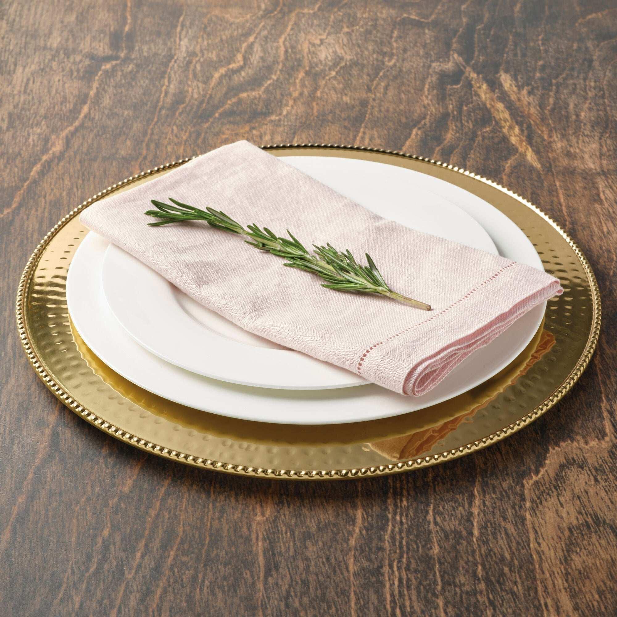 Mikasa Holiday Stainless Steel Charger Plates, Set of 4