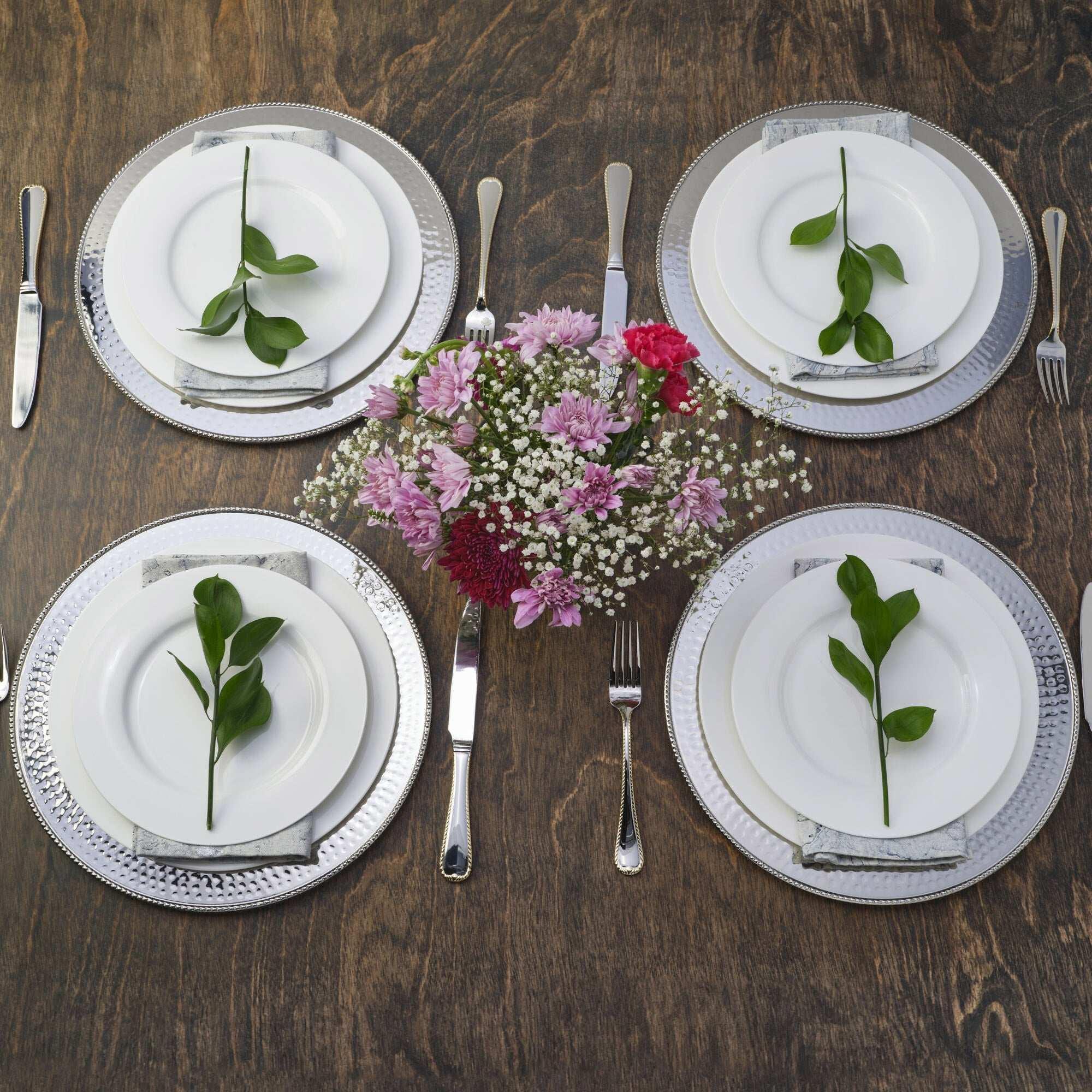 Mikasa Holiday Stainless Steel Charger Plates, Set of 4 - Image 6