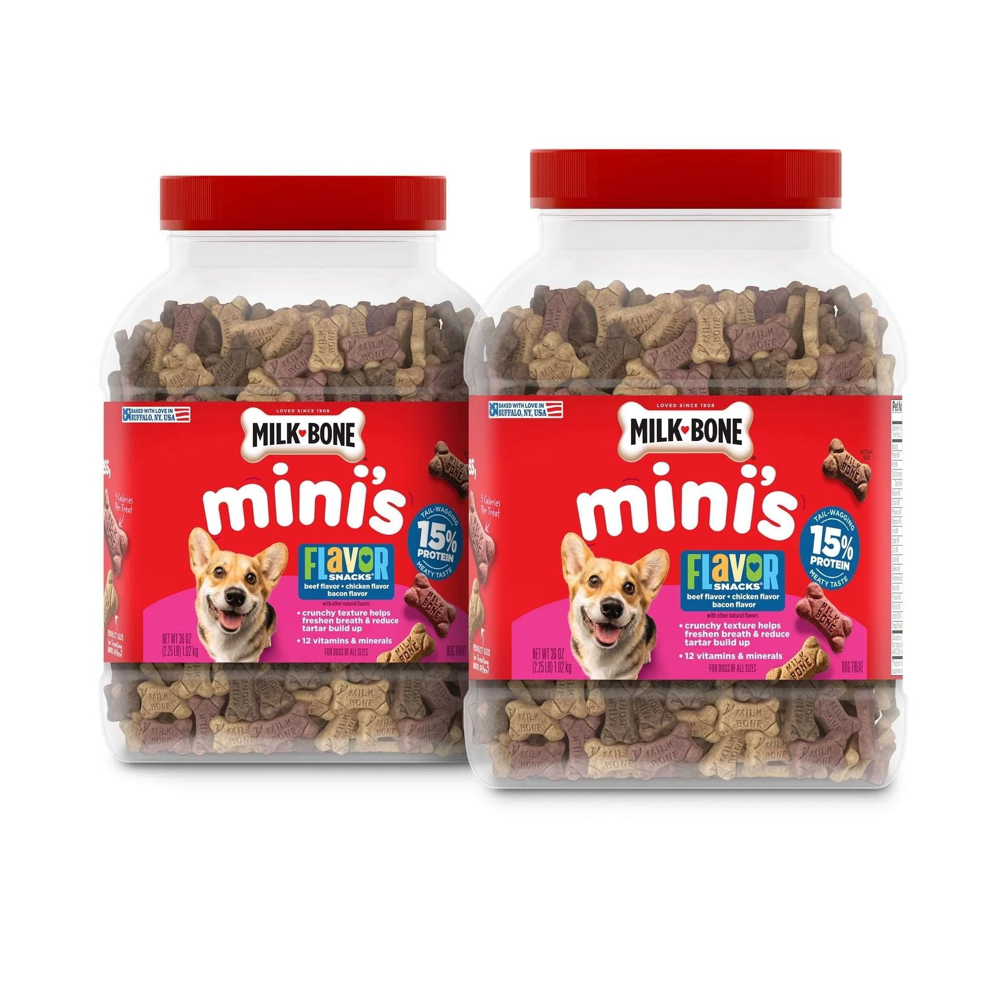Milk Bone Flavor Snacks Mini’s Dog Biscuits, Flavored Crunchy Dog Treats, 36 oz Canister - Image 12