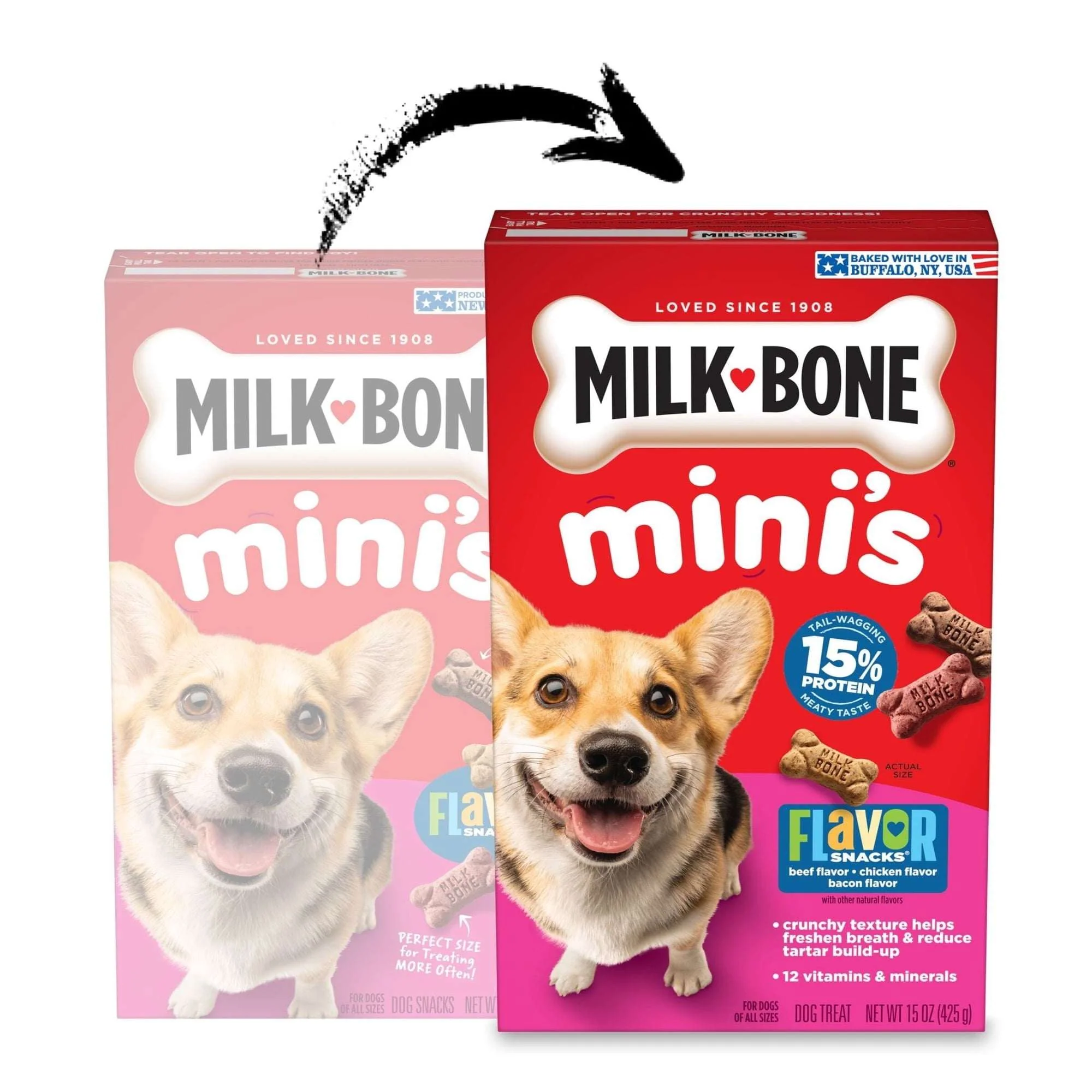 Milk Bone Flavor Snacks Mini’s Dog Biscuits, Flavored Crunchy Dog Treats, 36 oz Canister - Image 14