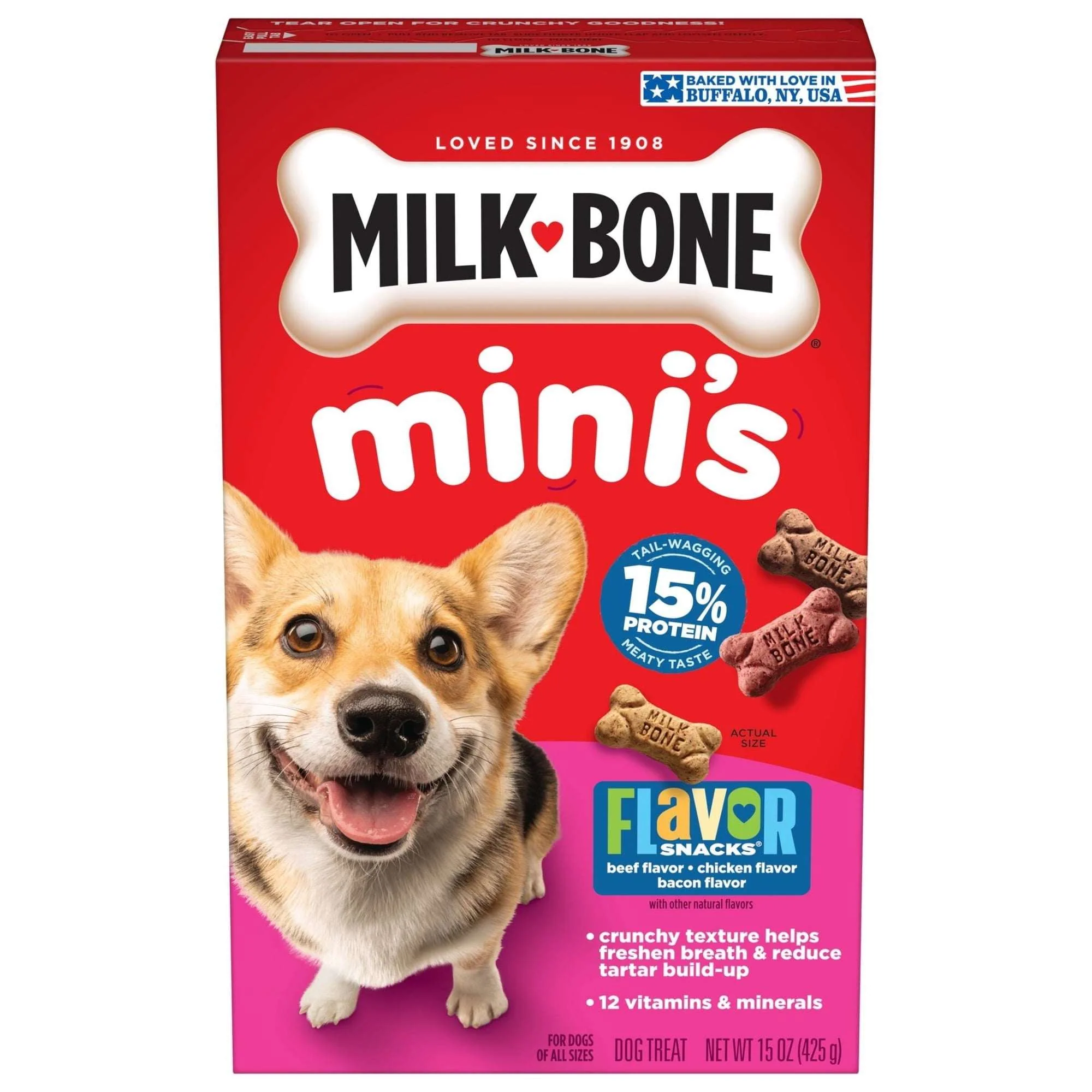 Milk Bone Flavor Snacks Mini’s Dog Biscuits, Flavored Crunchy Dog Treats, 36 oz Canister - Image 15