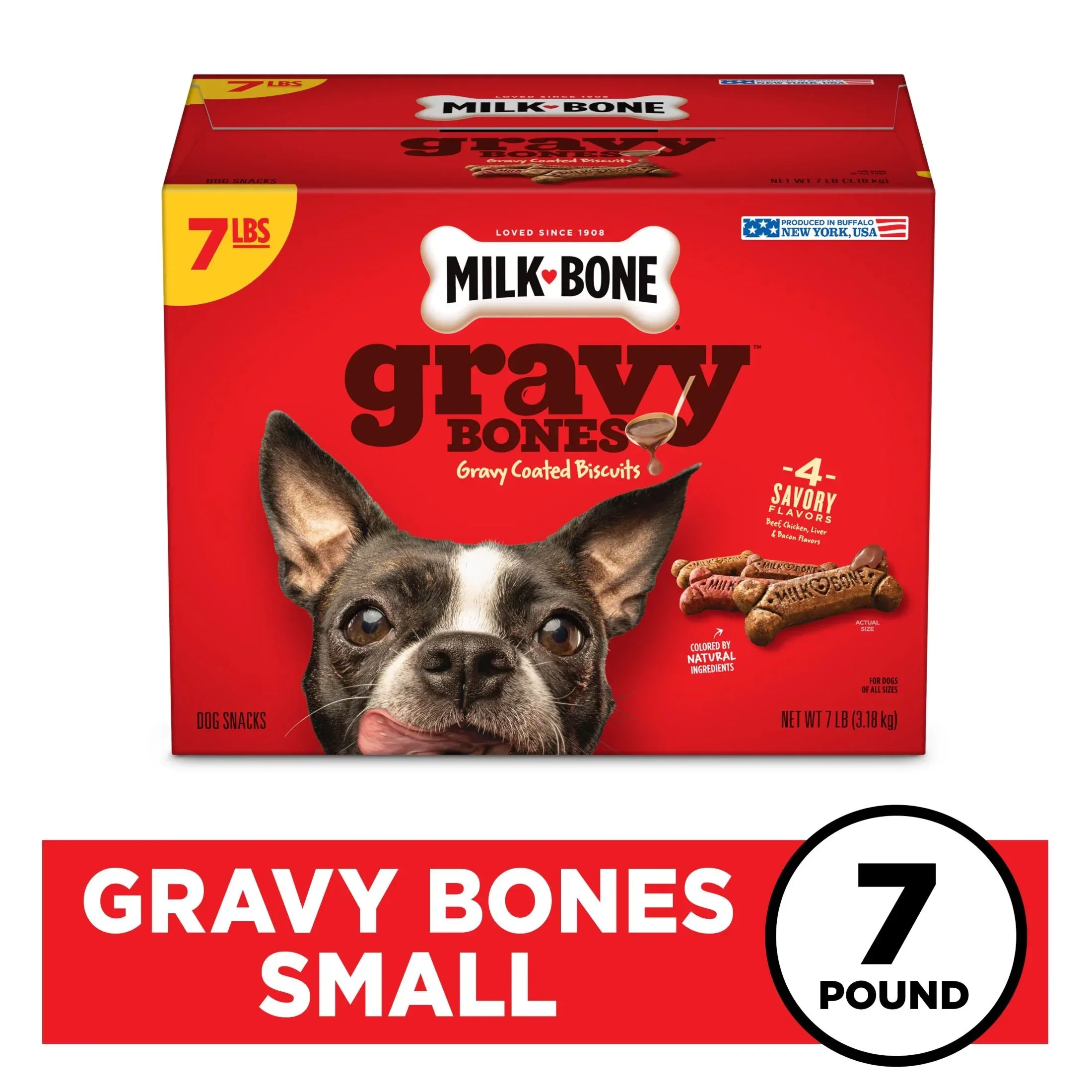 Milk Bone GravyBones Dog Biscuits, Small Dog Treats, 7 lb. - Image 2