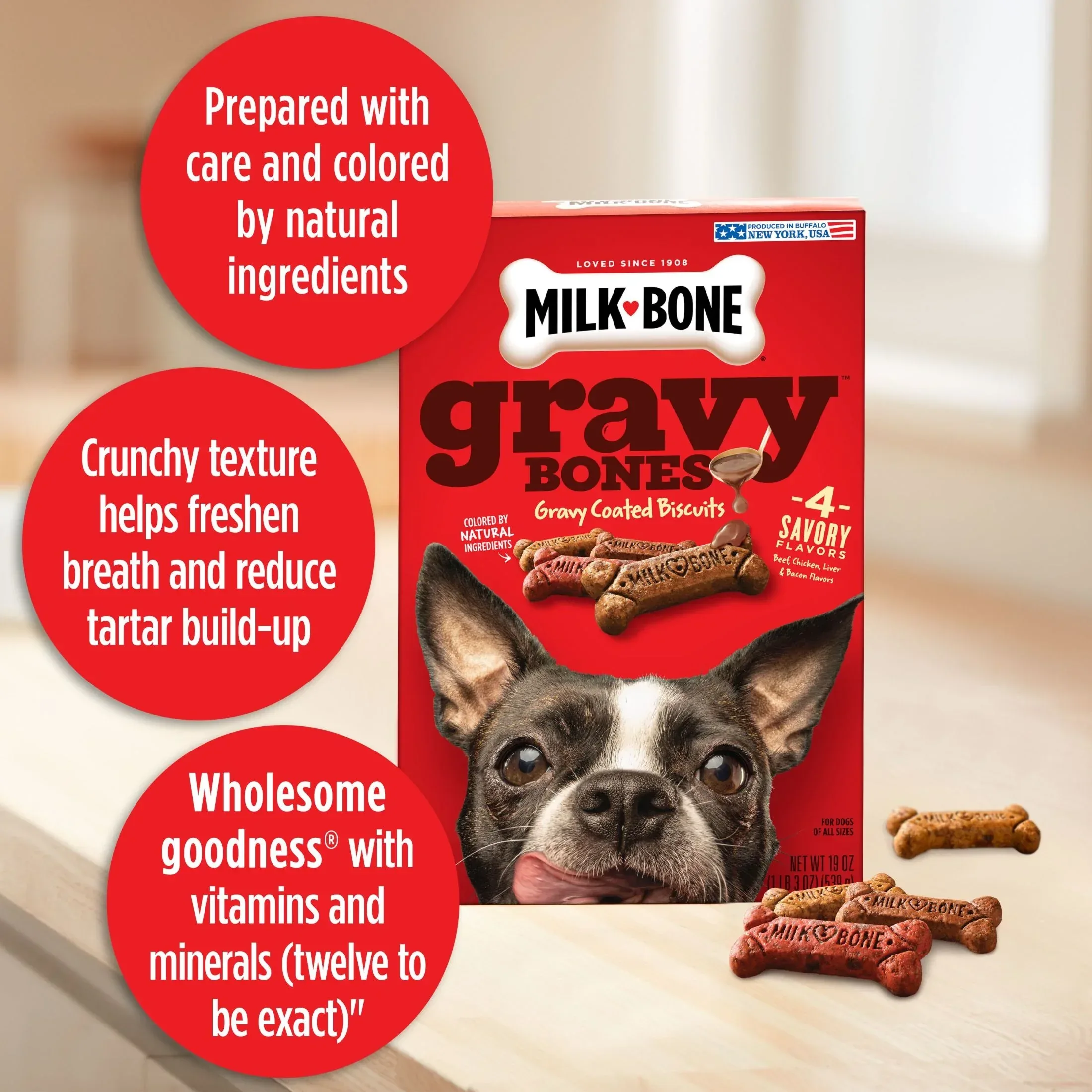 Milk Bone GravyBones Dog Biscuits, Small Dog Treats, 7 lb. - Image 4