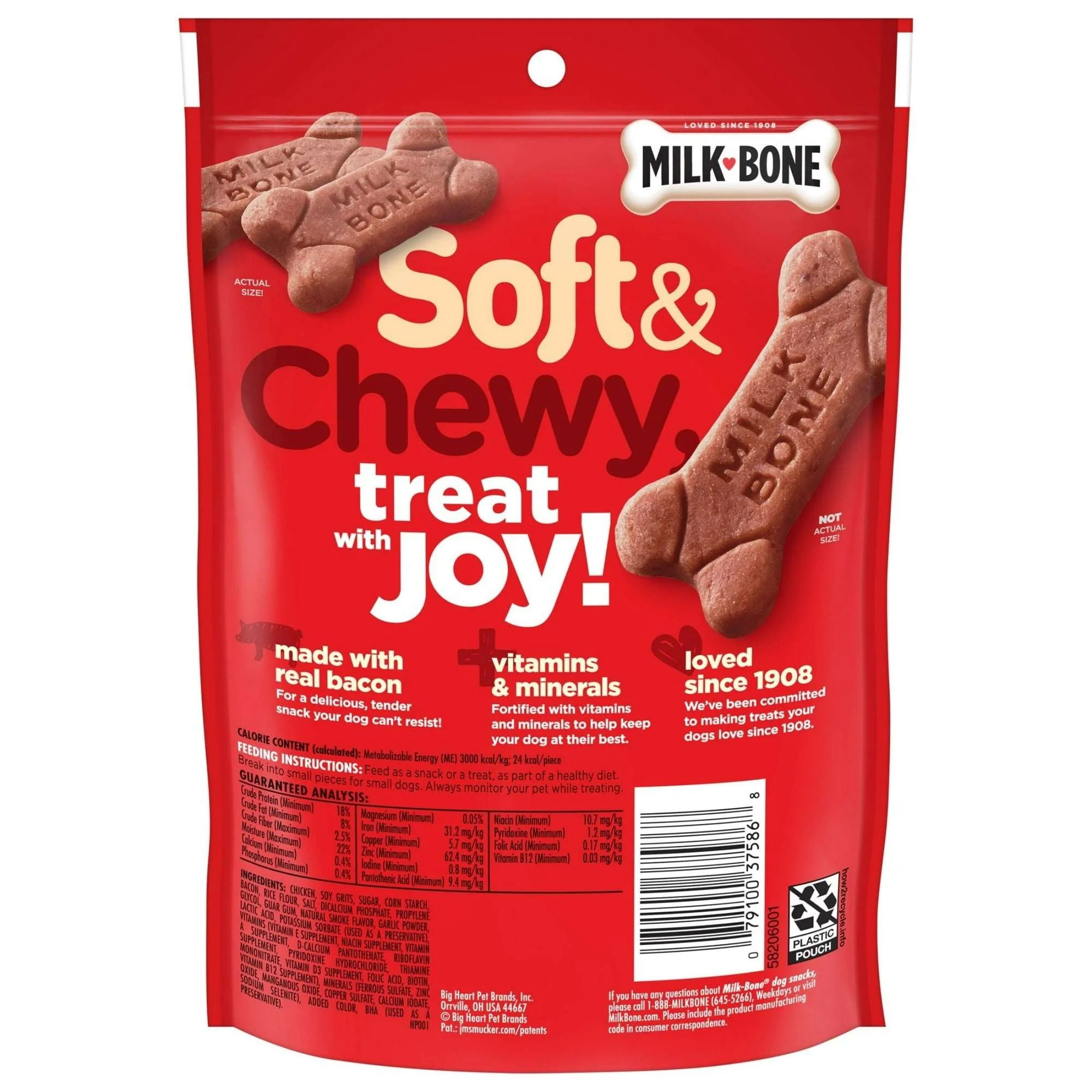 Milk Bone Soft & Chewy Dog Treats Made With Real Bacon, 5.6 oz Bag - Image 7