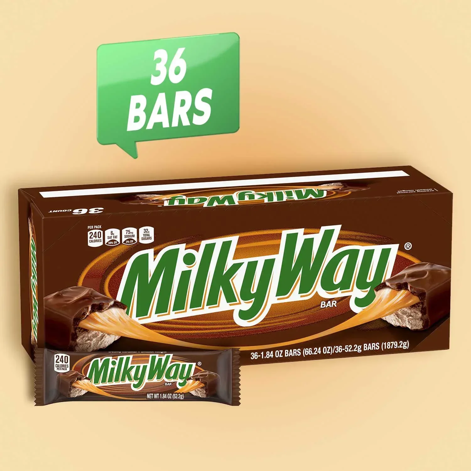Milky Way Chocolate Candy Bars, Full Size, 1.84 oz., 36 pk. - Image 4