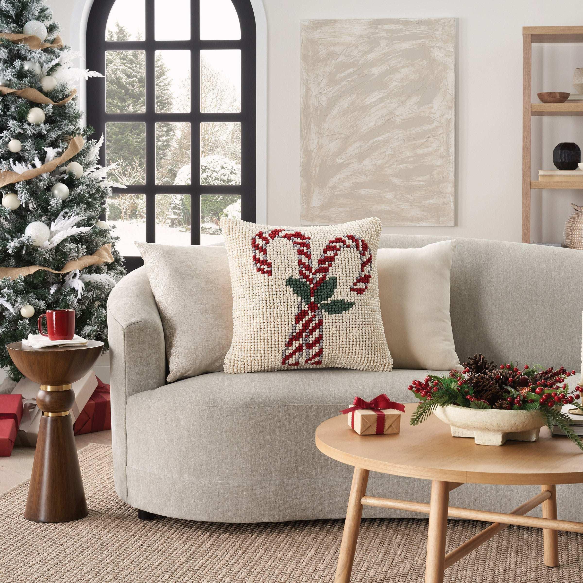 Mina Victory Loop Holiday Pillow, 22” x 22" - Image 8
