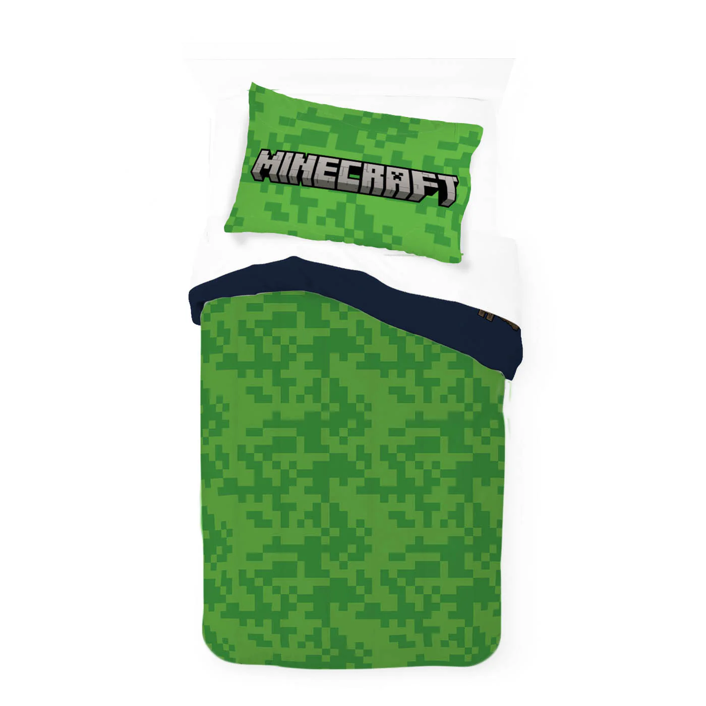 Minecraft Kids 2 Piece Green Reversible Comforter and Pillowcase Bedding Set, Twin/Full - Image 6