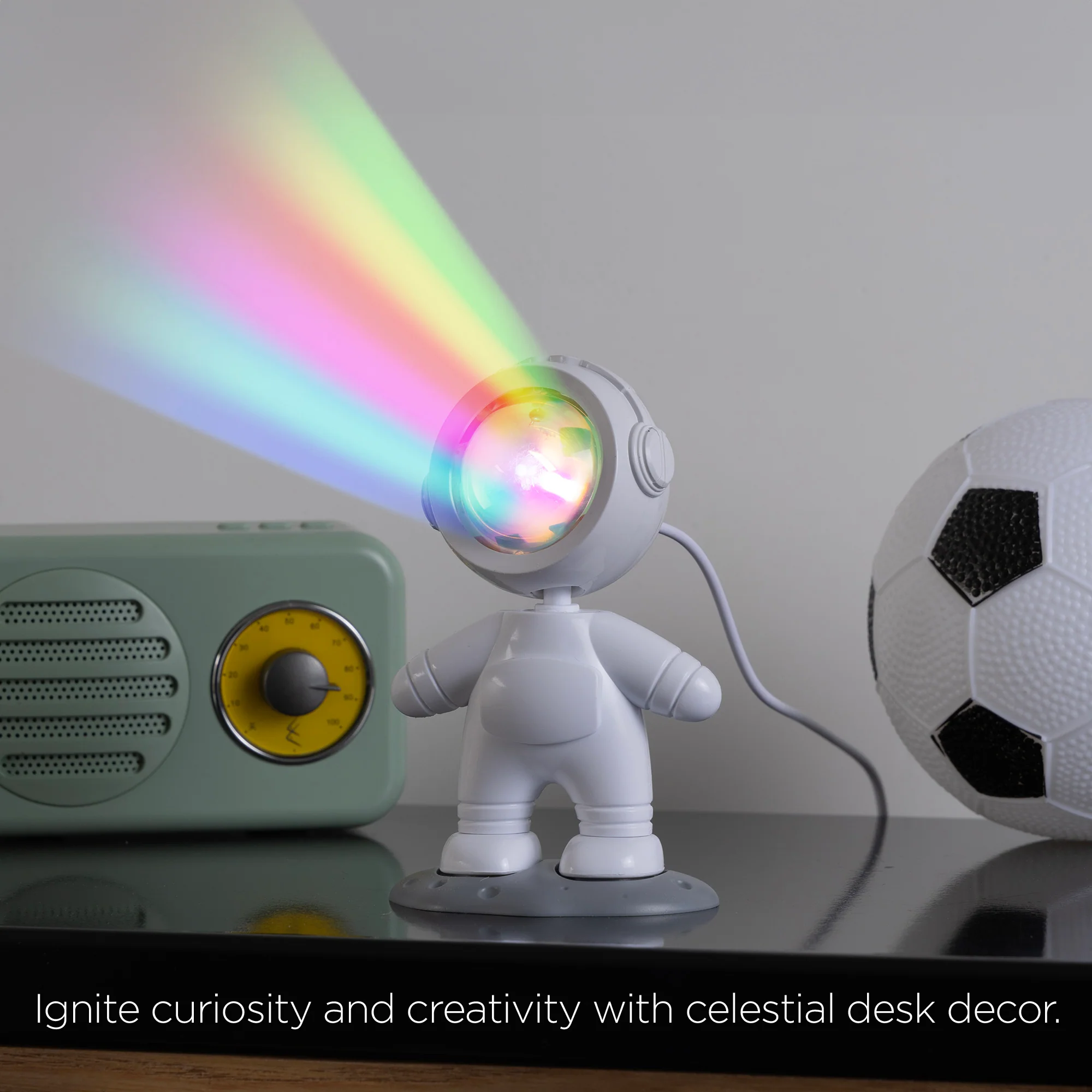 Mini Astronaut Projector Night Light Merkury Innovations- Purple Sunset, Rotating Head, USB Powered - Image 6