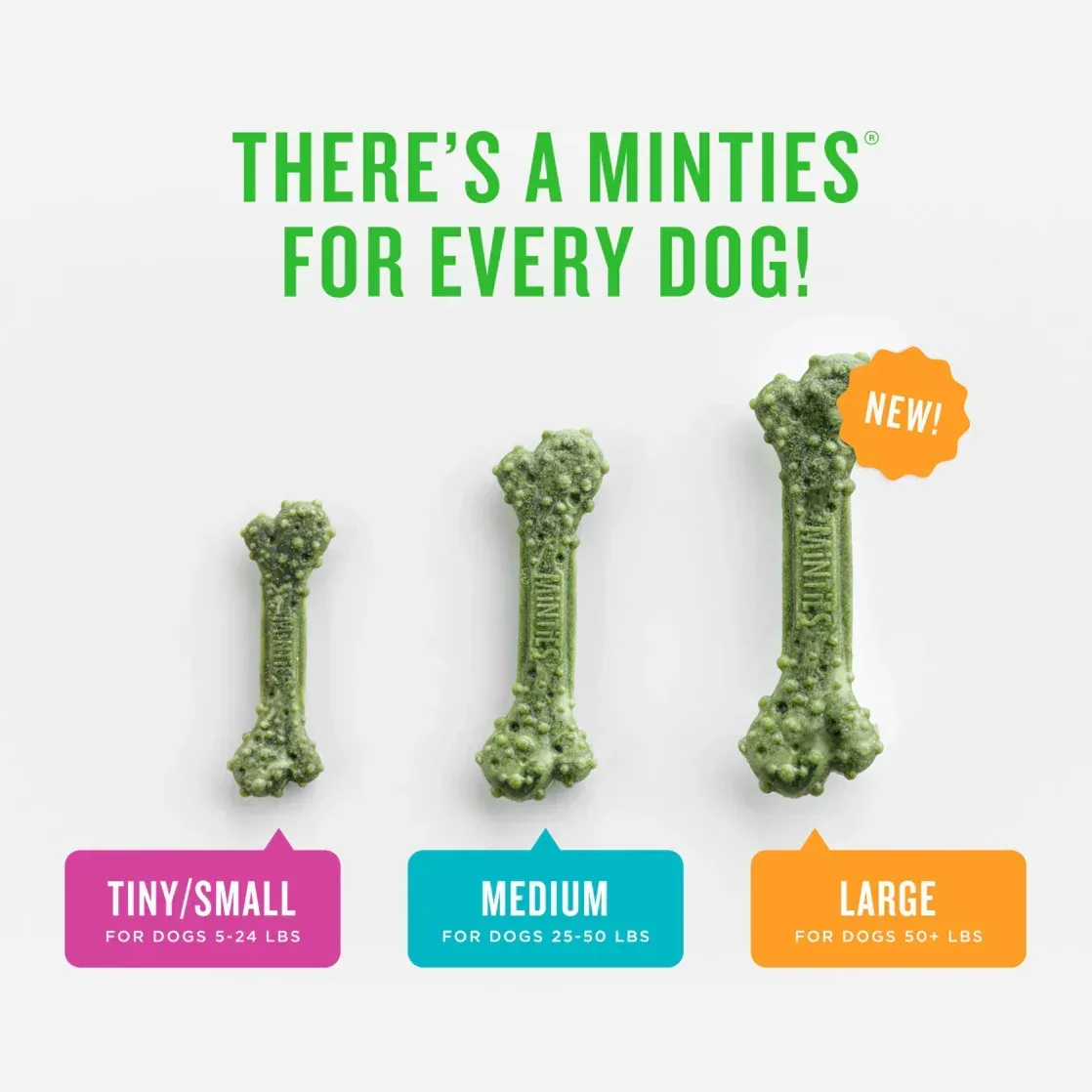 Minties Dental Bone Treats, Chews for Medium Dogs over 40 lbs, 20 Count, 16 oz, Shelf-Stable - Image 4