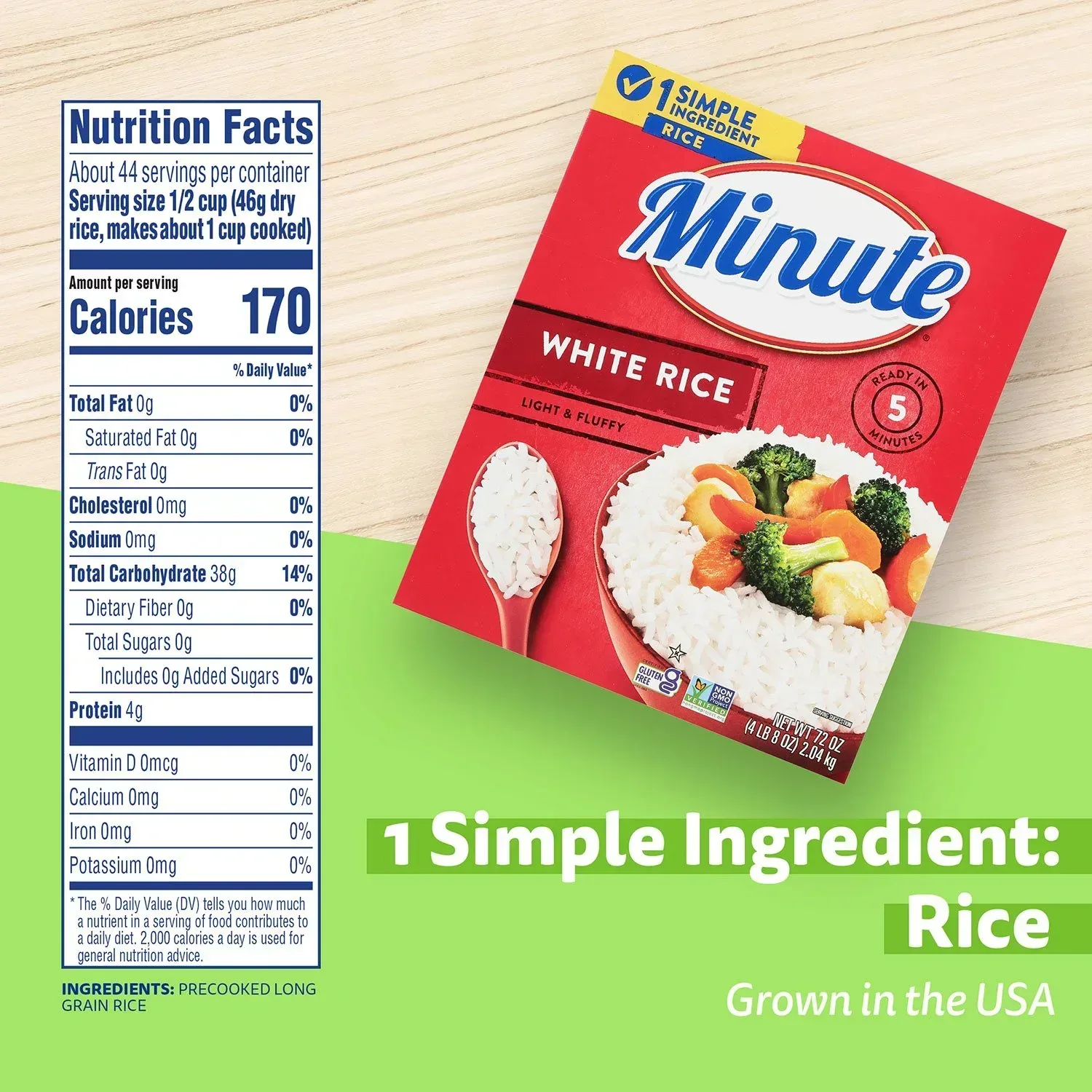 Minute Instant Light and Fluffy White Rice, 72oz. - Image 5