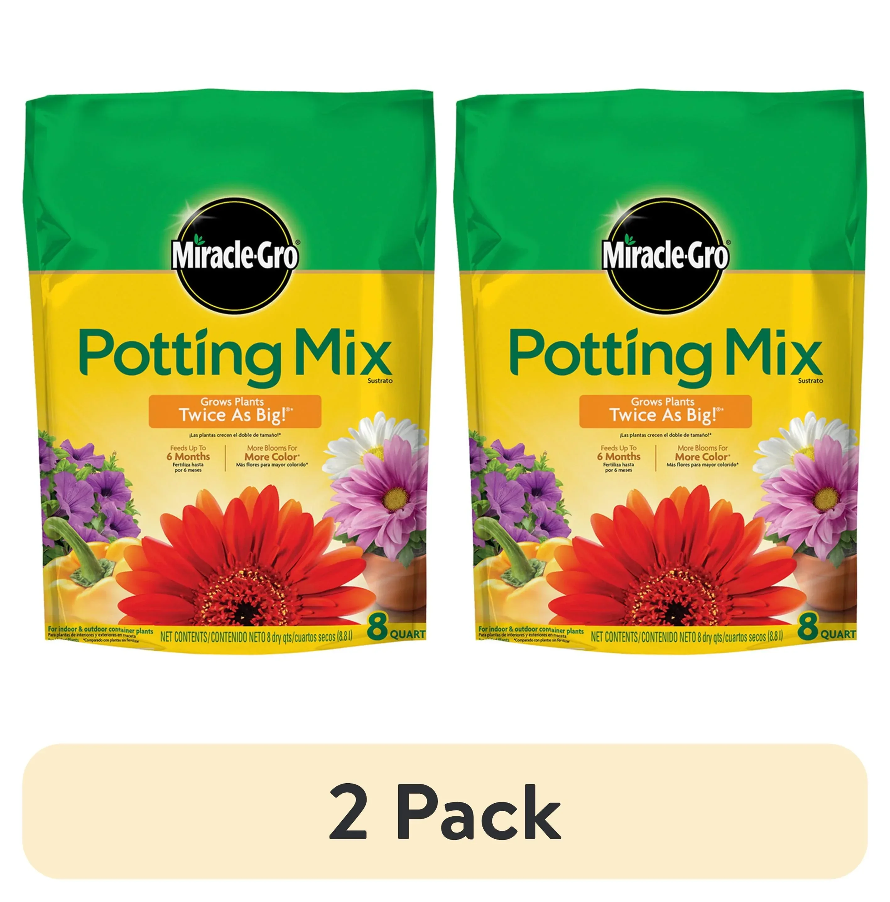 Miracle-Gro Potting Mix, For Indoor or Outdoor Potted Plants, Flowers, Shrubs, 8 qt. - Image 12