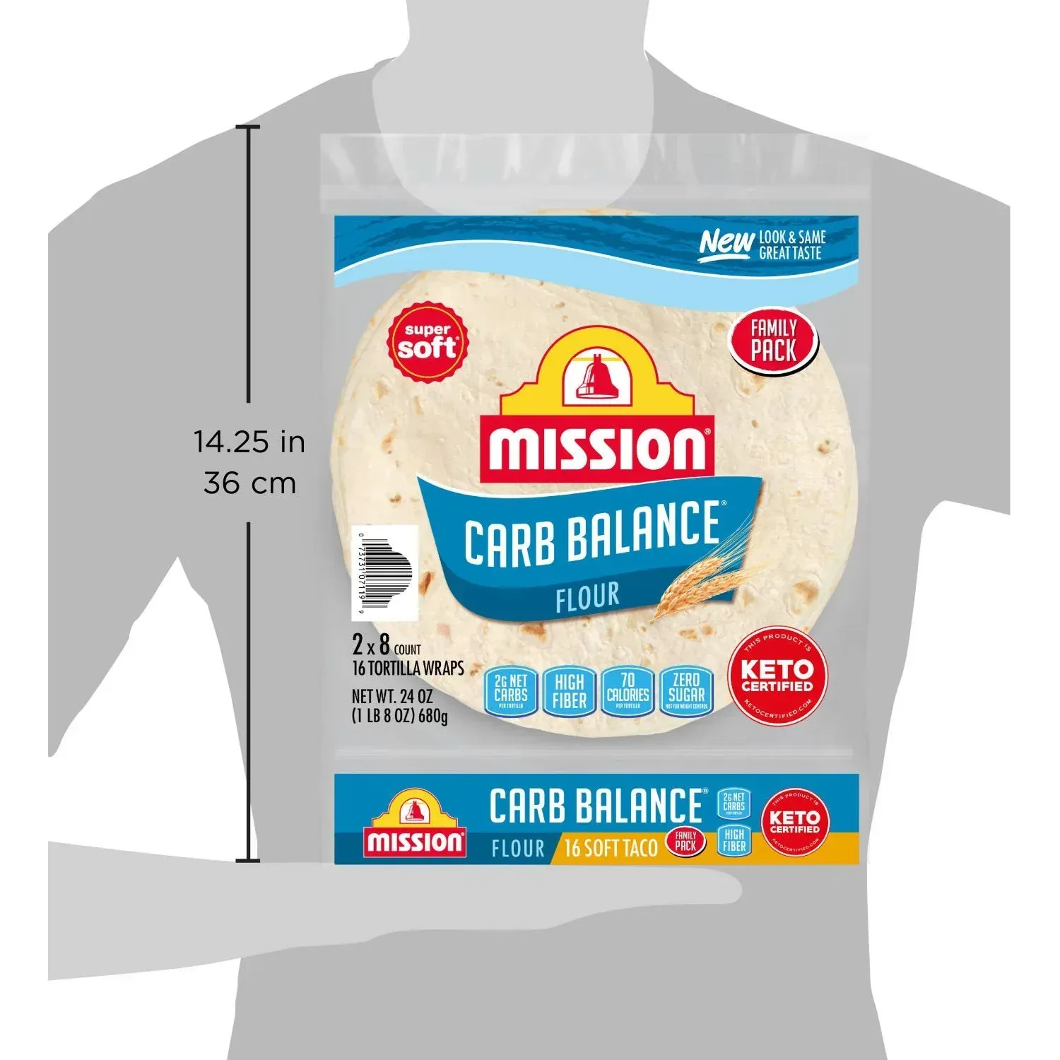 Mission Carb Balancen 8" Soft Taco Flour Tortillas, 16 ct. - Image 4