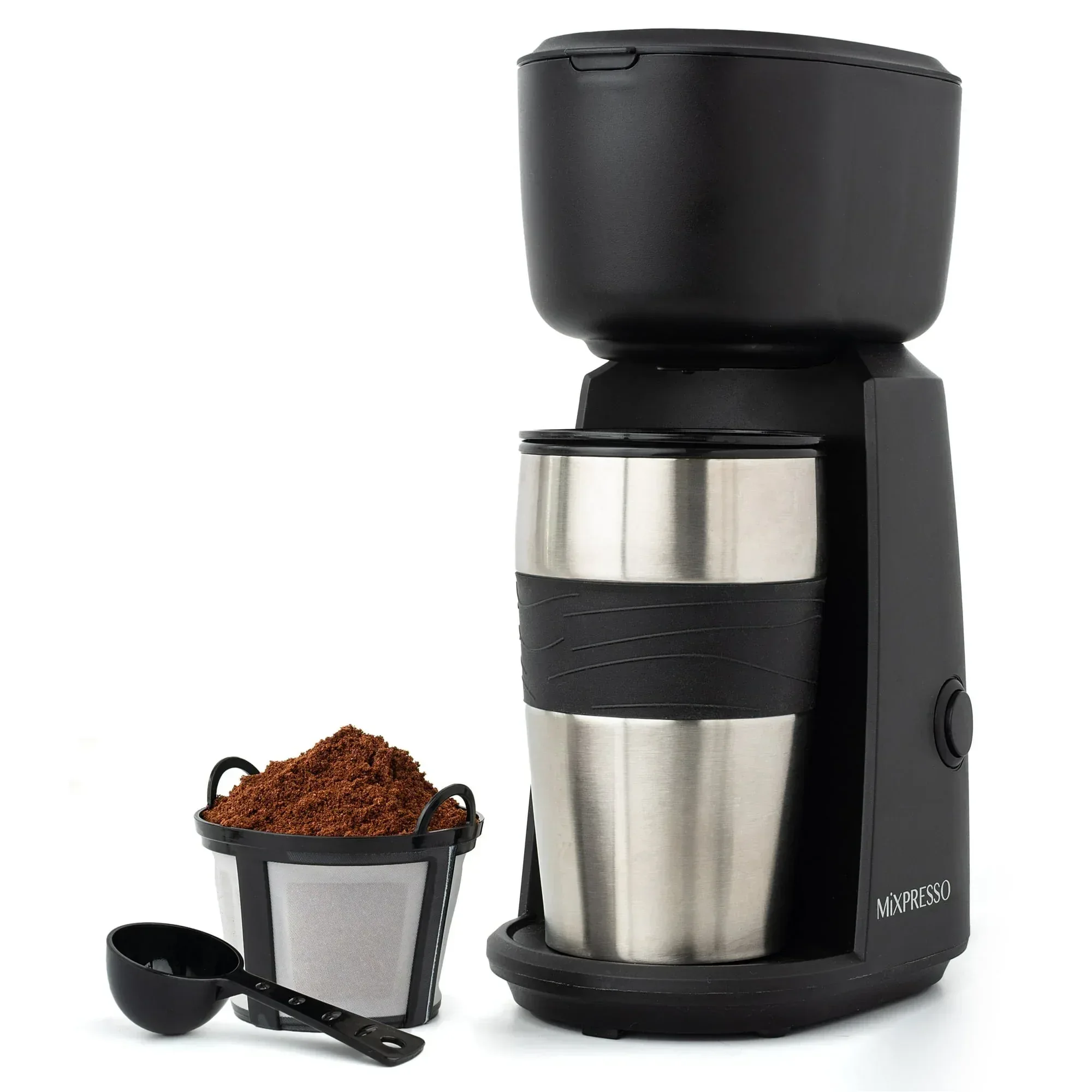 Mixpresso 1-Cup Drip Coffee Maker, Personal Single Serve Coffee Maker & 14oz Travel Mug - Image 9