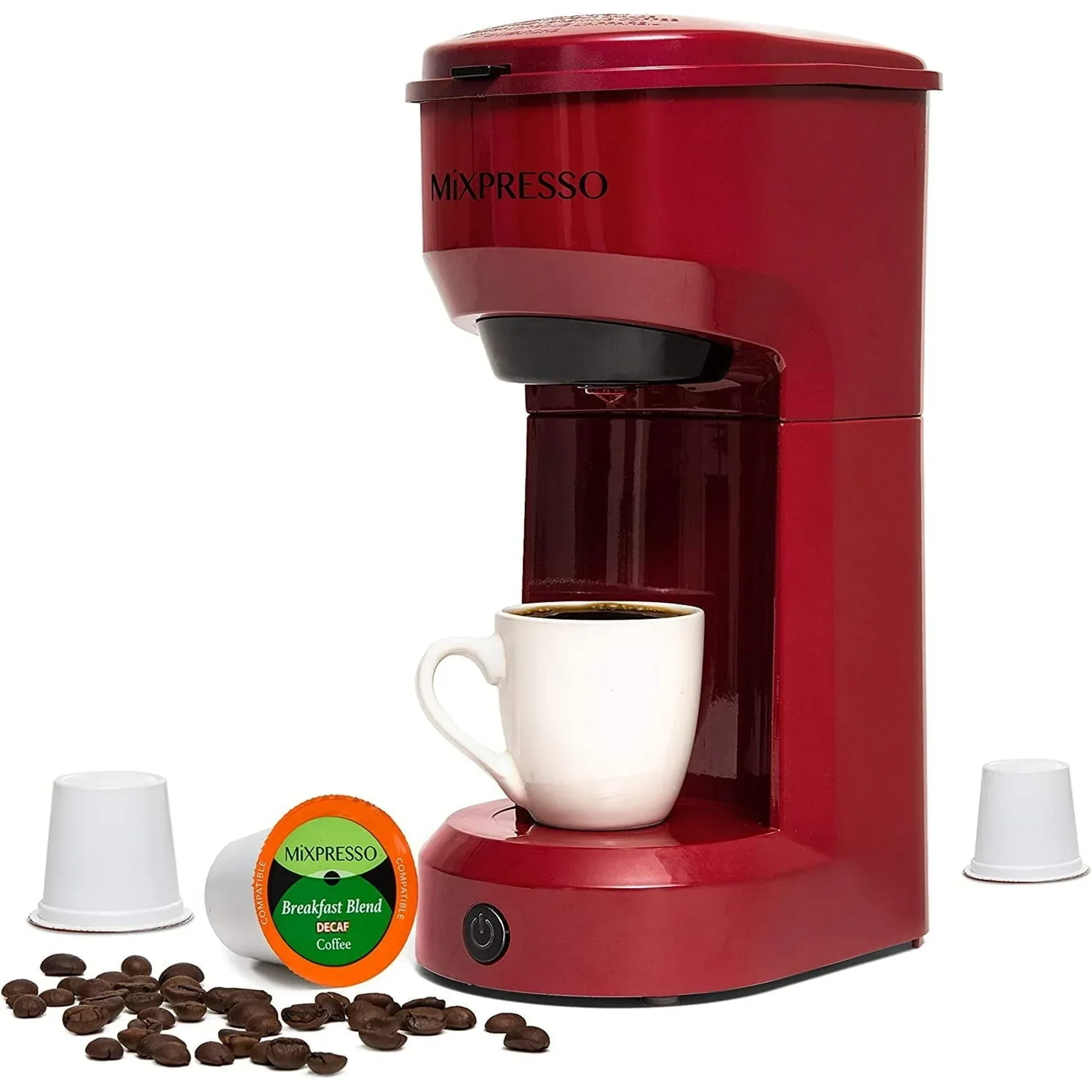 Mixpresso Single Serve Coffee Brewer, K Cup Compatible & Ground Coffee, White - Image 6