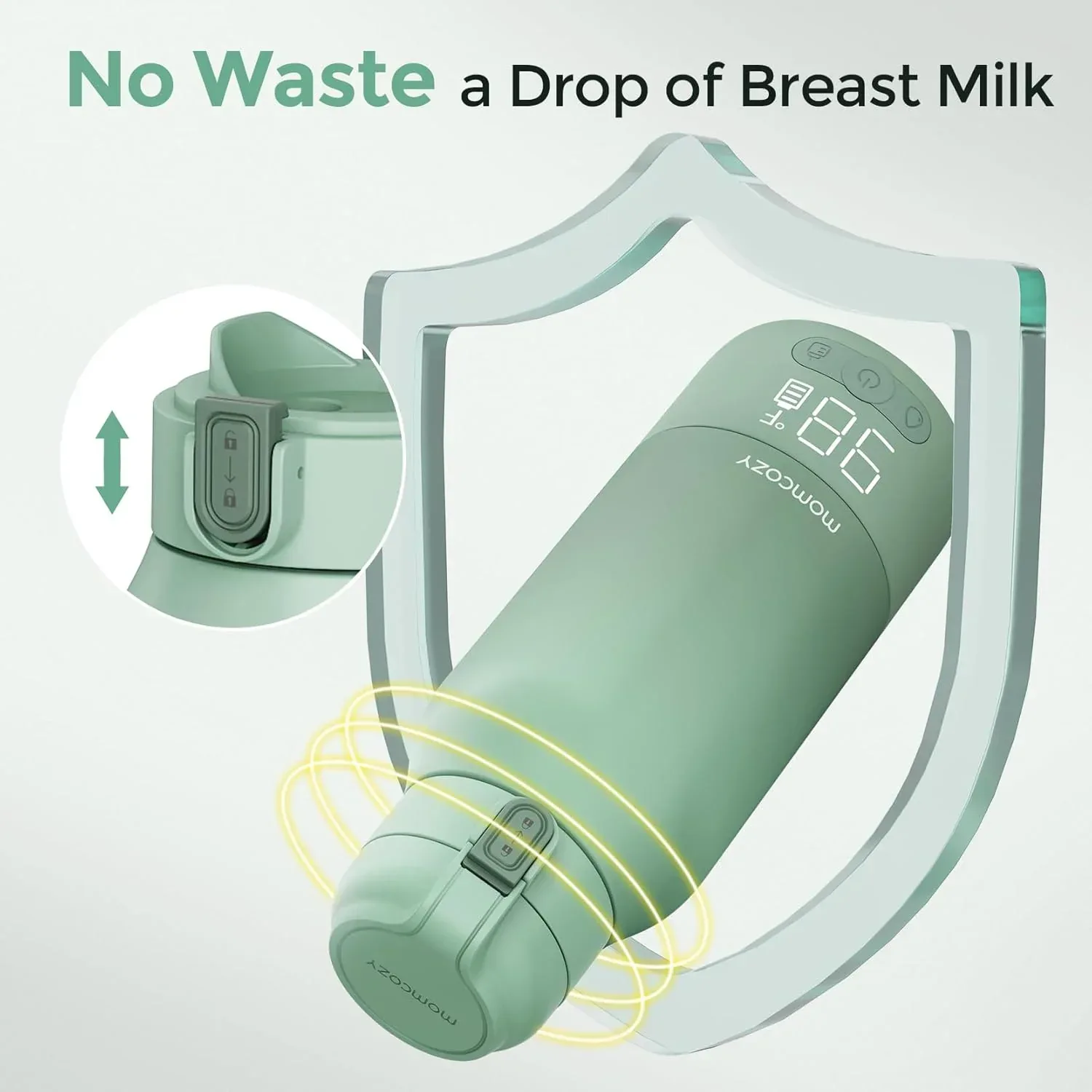 Momcozy Portable Milk Warmer for Travel – Dual Heating Modes for Breast Milk and Momcozy Portable Bottle Brush Set - Baby Bottle Cleaner Kit - Image 10