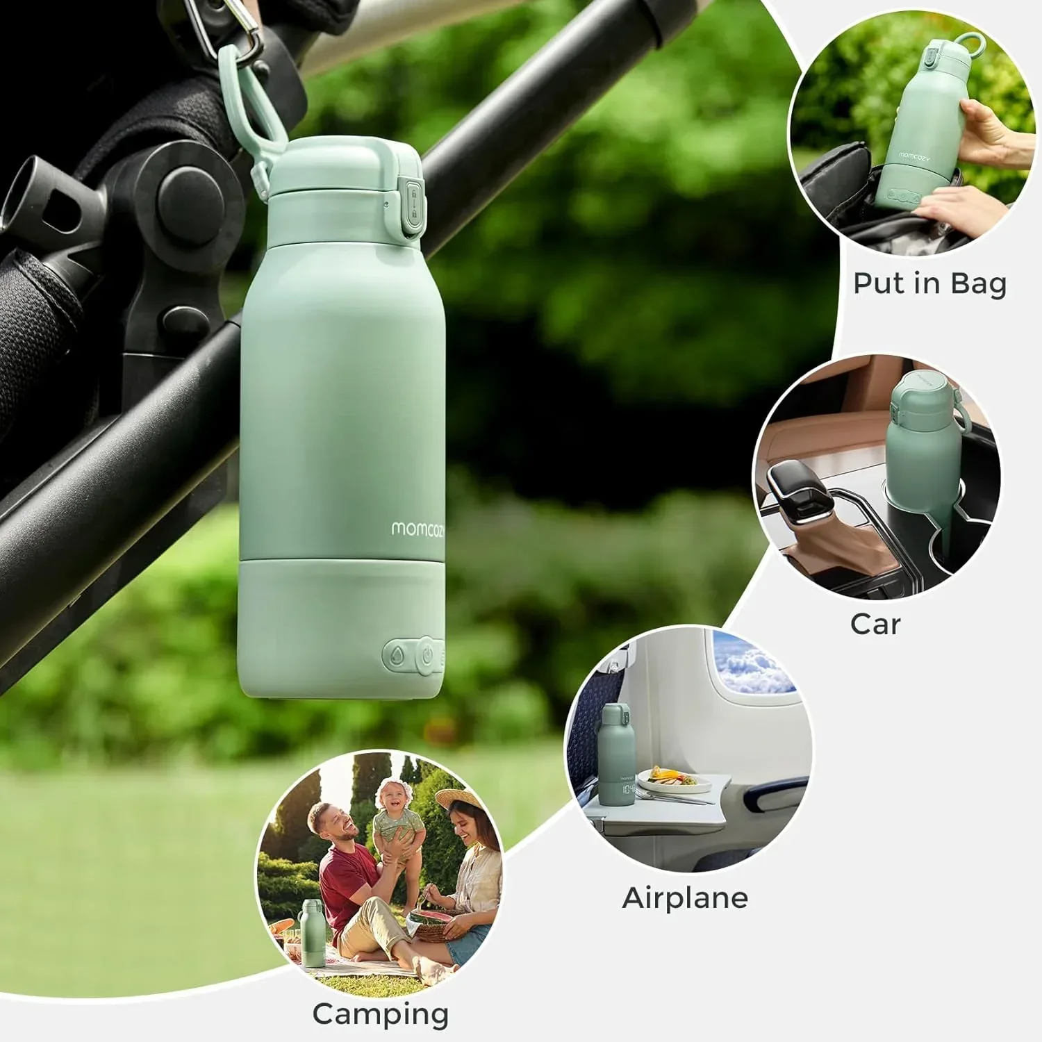 Momcozy Portable Milk Warmer for Travel – Dual Heating Modes for Breast Milk and Momcozy Portable Bottle Brush Set - Baby Bottle Cleaner Kit - Image 11