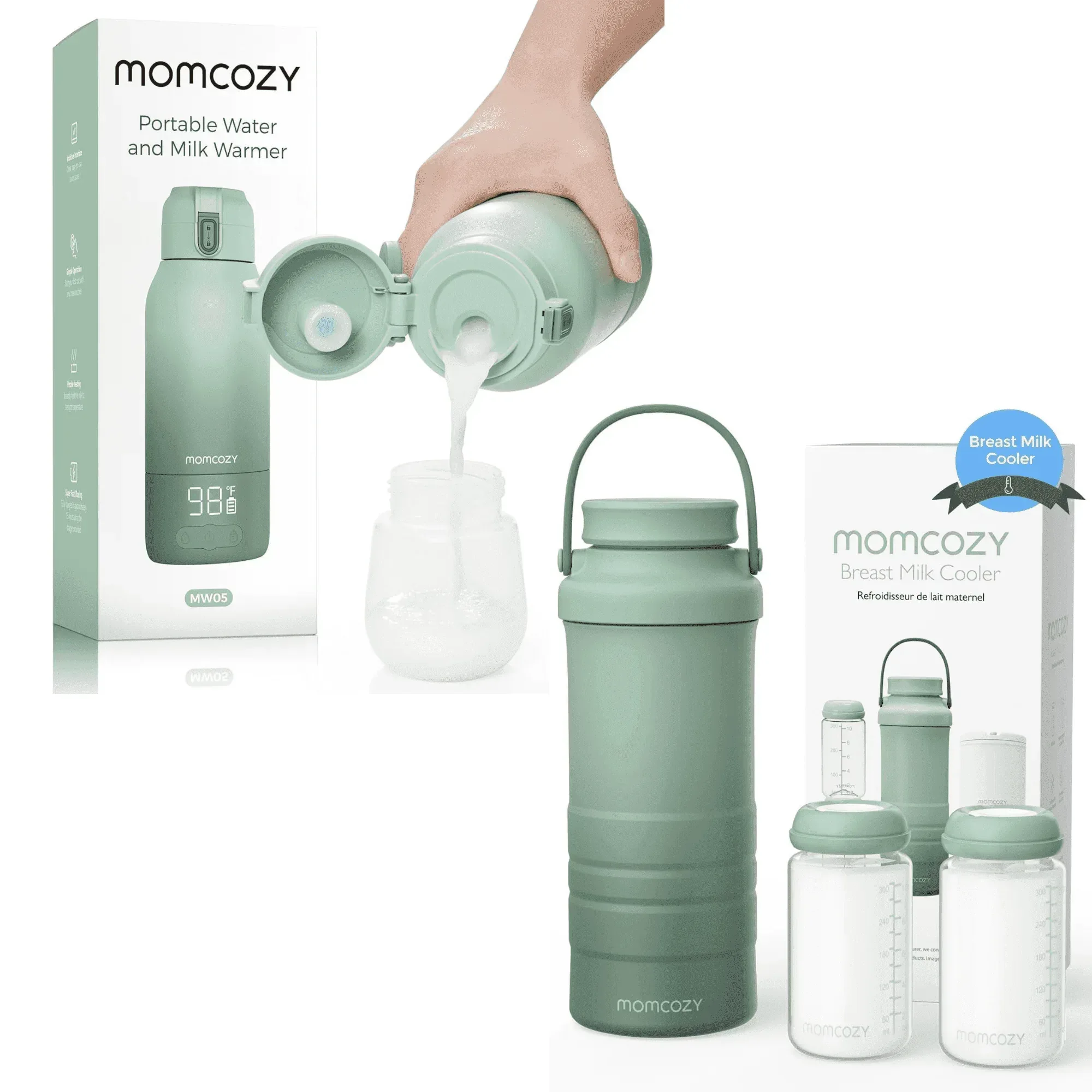 Momcozy Portable Milk Warmer for Travel – Dual Heating Modes for Breast Milk and Momcozy Portable Bottle Brush Set - Baby Bottle Cleaner Kit - Image 12