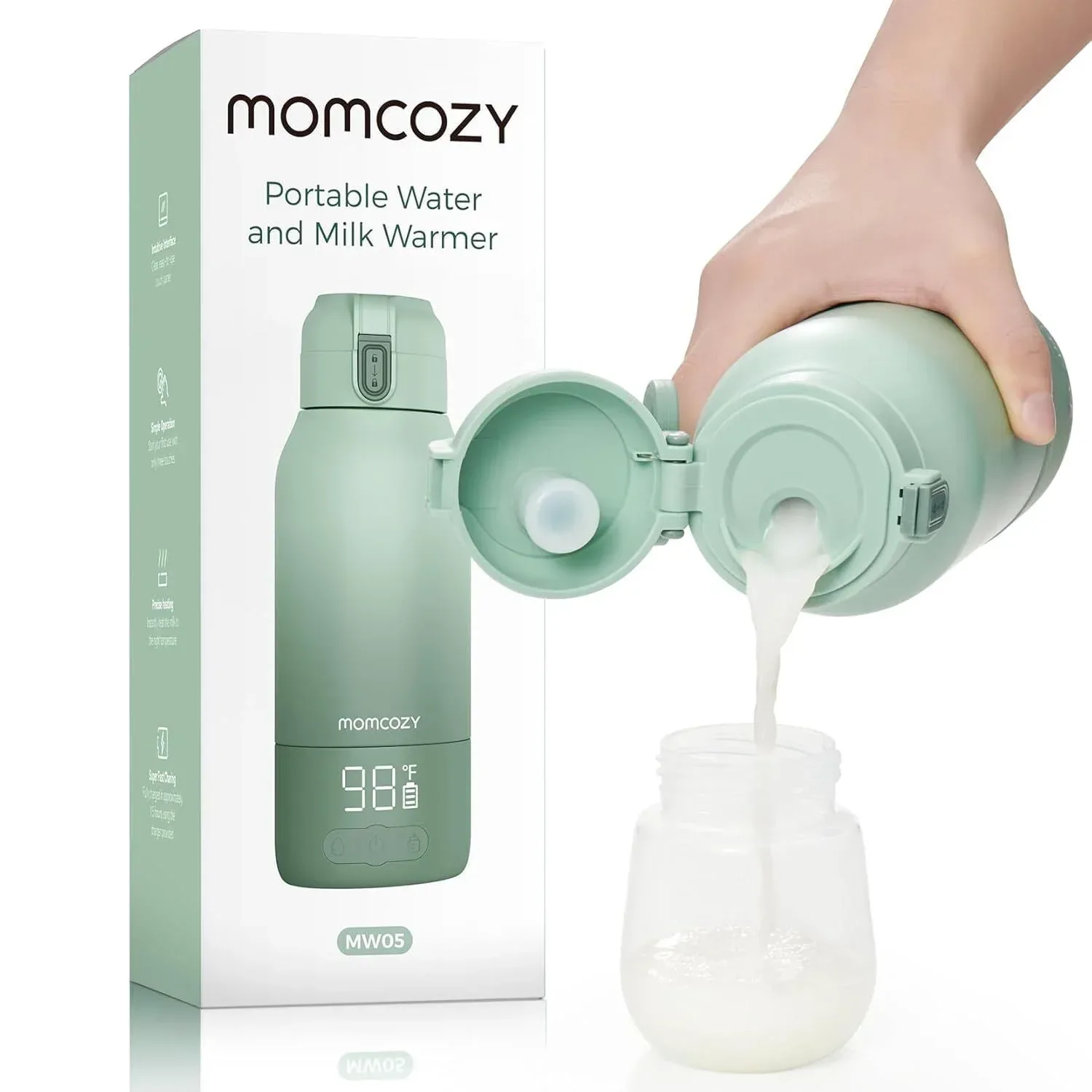 Momcozy Portable Milk Warmer for Travel – Dual Heating Modes for Breast Milk and Momcozy Portable Bottle Brush Set - Baby Bottle Cleaner Kit - Image 13