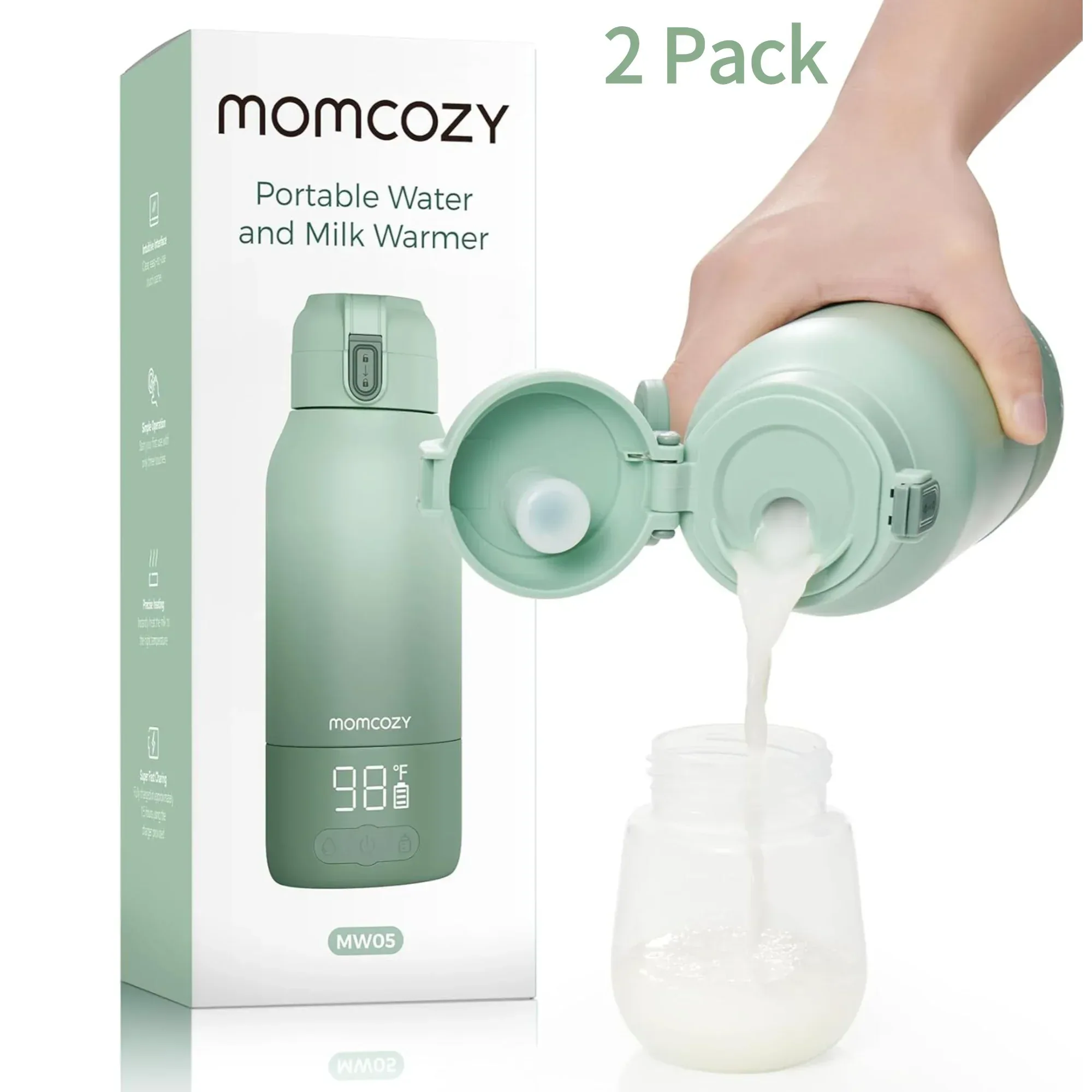 Momcozy Portable Milk Warmer for Travel – Dual Heating Modes for Breast Milk and Momcozy Portable Bottle Brush Set - Baby Bottle Cleaner Kit - Image 15