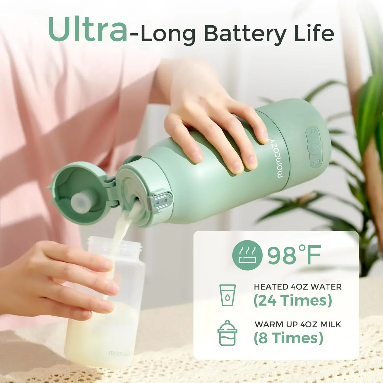 Momcozy Portable Milk Warmer for Travel – Dual Heating Modes for Breast Milk and Momcozy Portable Bottle Brush Set - Baby Bottle Cleaner Kit - Image 7