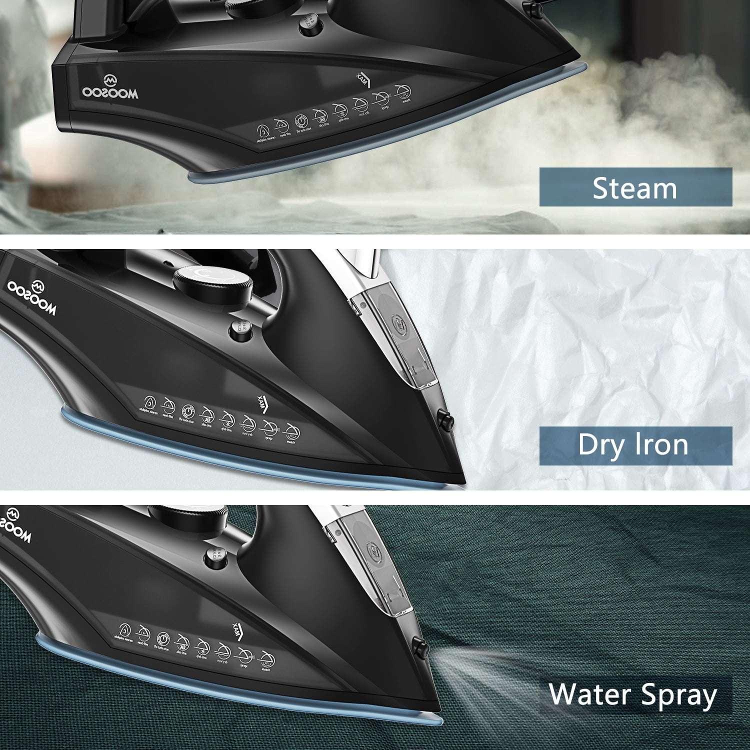 Moosoo Steam Iron 1800W Dry Iron Lightweight Anti-drip Iron with Auto-Off, ST1800 - Image 2