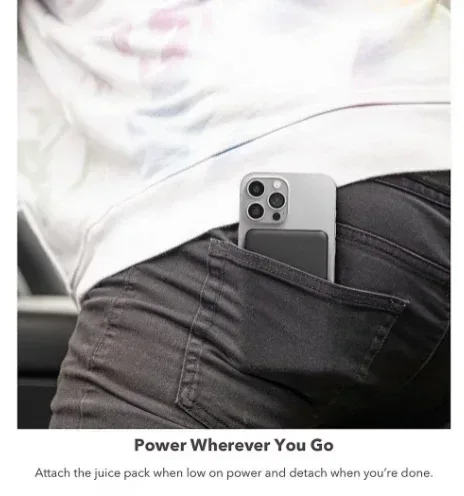 Mophie Snap+ 5,000 mAh Juice Pack Mini Wireless Portable Magnetic Charger - Image 2
