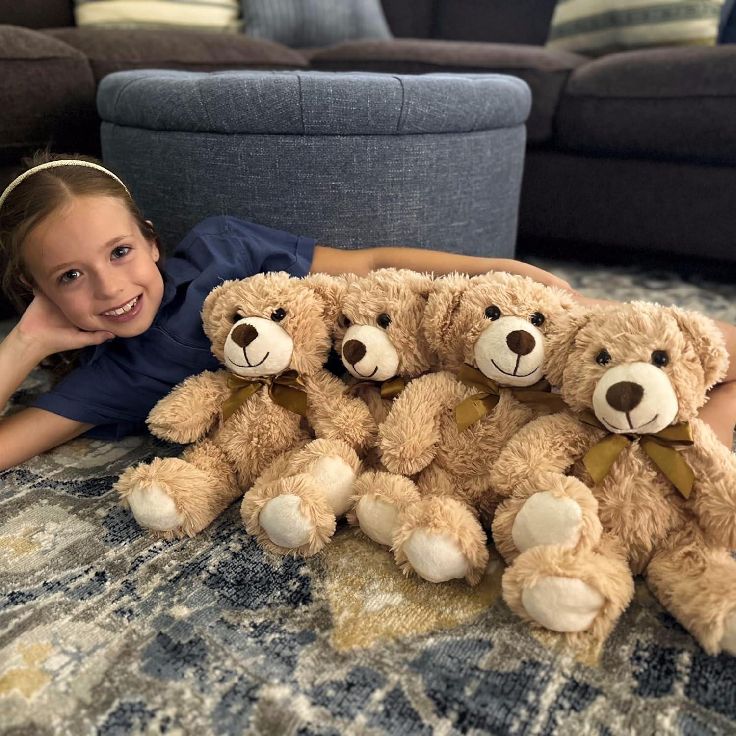 MorisMos 5 Packs Teddy Bears 14'' Bulk Stuffed Animals Plush Bear - Image 3