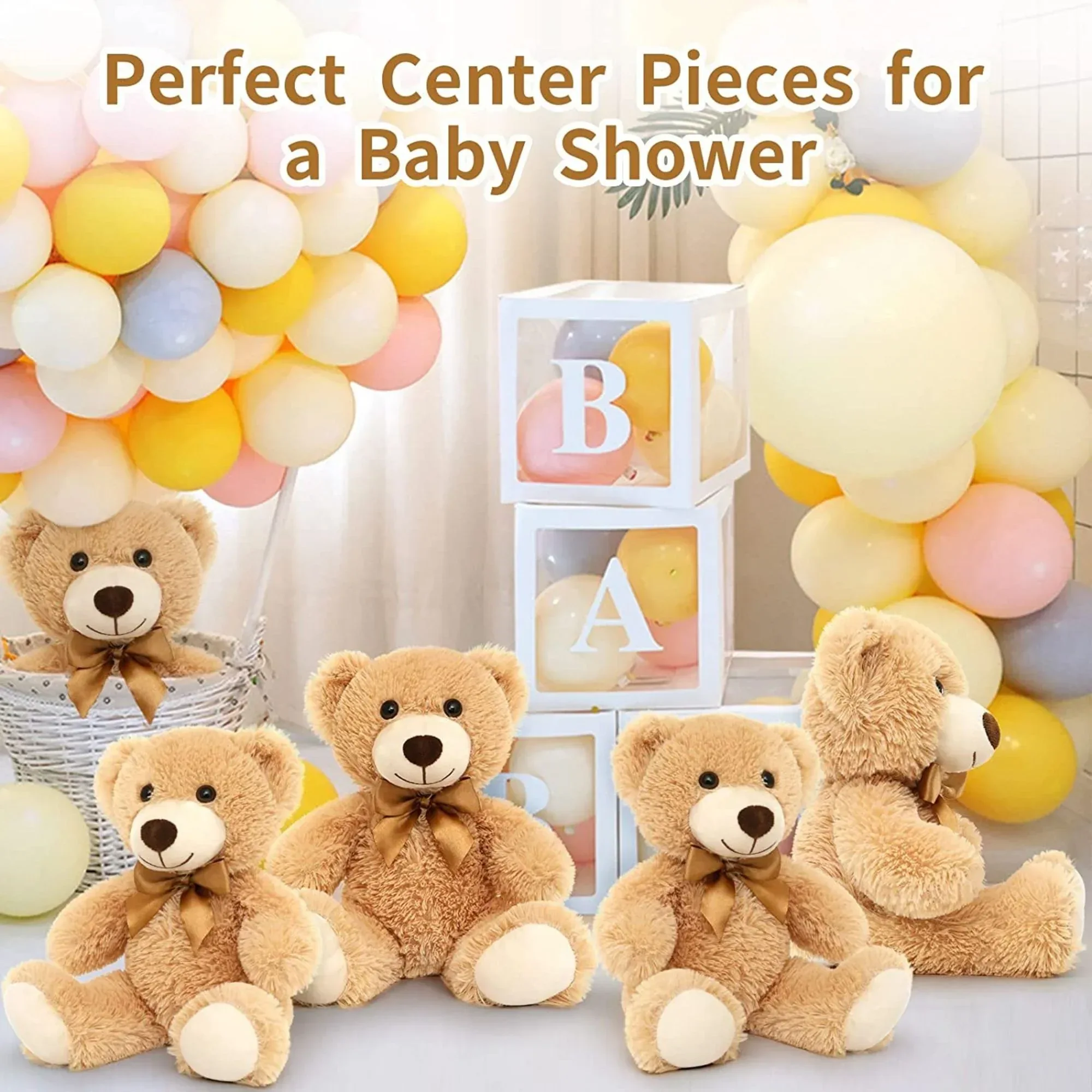 MorisMos 5 Packs Teddy Bears 14'' Bulk Stuffed Animals Plush Bear - Image 7