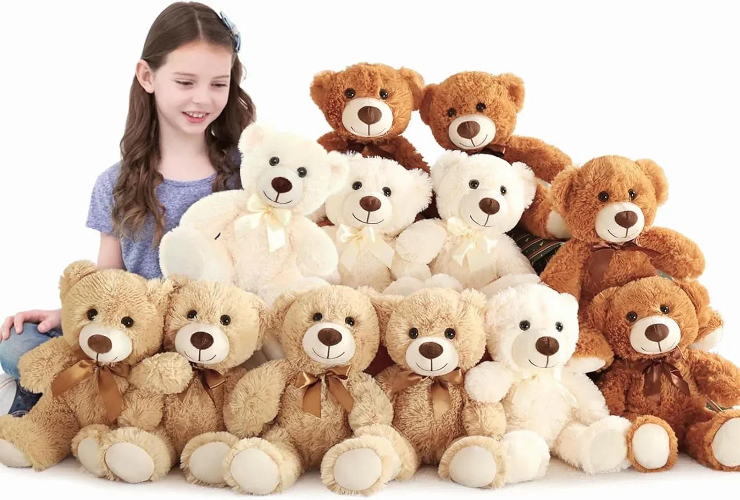 MorisMos 5 Packs Teddy Bears 14'' Bulk Stuffed Animals Plush Bear - Image 8