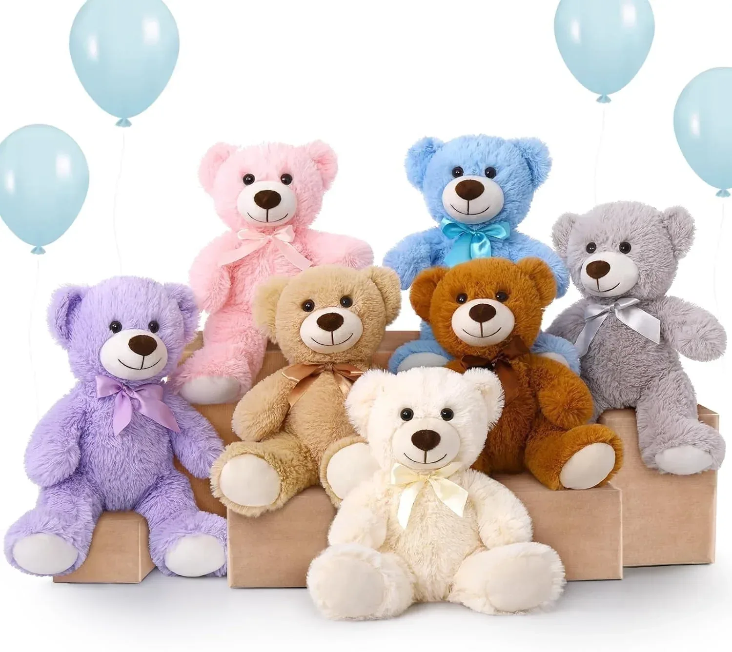 MorisMos 5 Packs Teddy Bears 14'' Bulk Stuffed Animals Plush Bear - Image 9