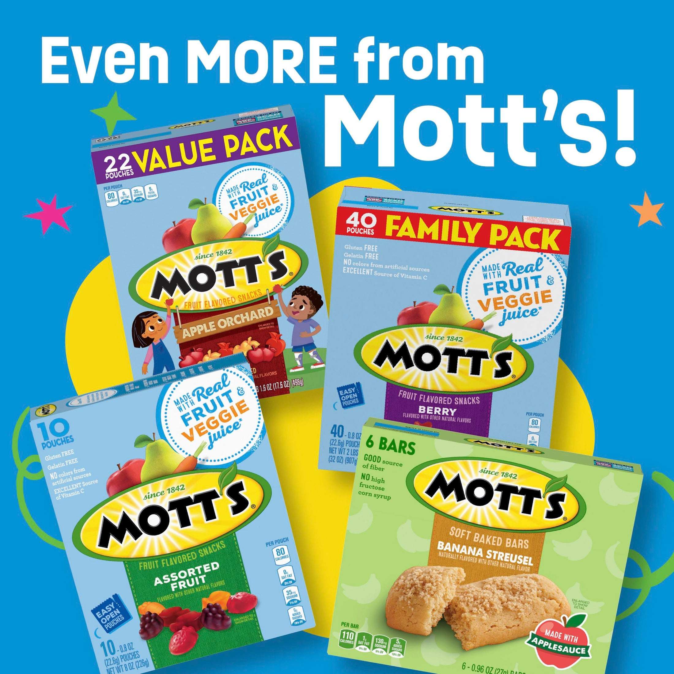 Mott's Fruit Flavored Snacks, Assorted Fruit, Gluten Free Snack, 10 Count, 8 oz - Image 8