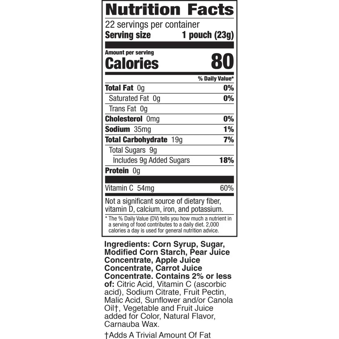 Mott's Fruit Flavored Snacks, Assorted Fruit, Gluten Free, Value Pack, 22 Pouches, 17.6 oz - Image 8