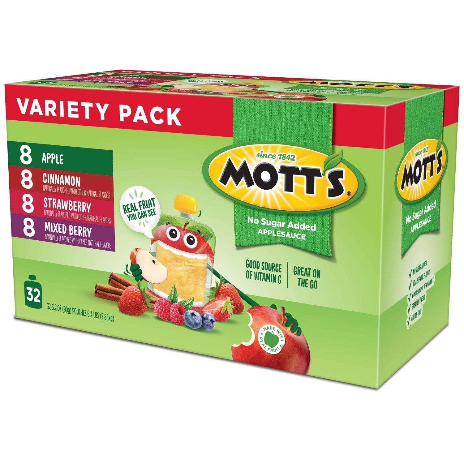 Mott's No Sugar Added Applesauce Variety Pack, 3.2 oz., 32 pk. - Image 10