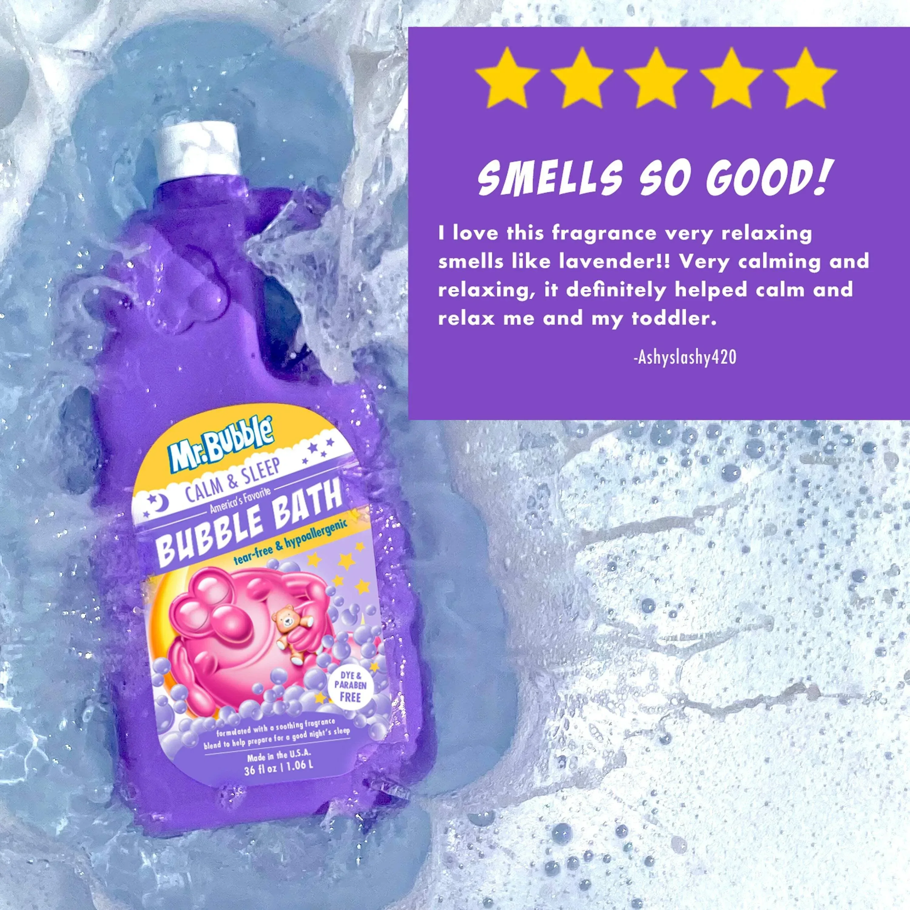 Mr. Bubble Calm & Sleep Bubble Bath, Calming Lavender, Eucalyptus and Chamomile Scent - Image 6