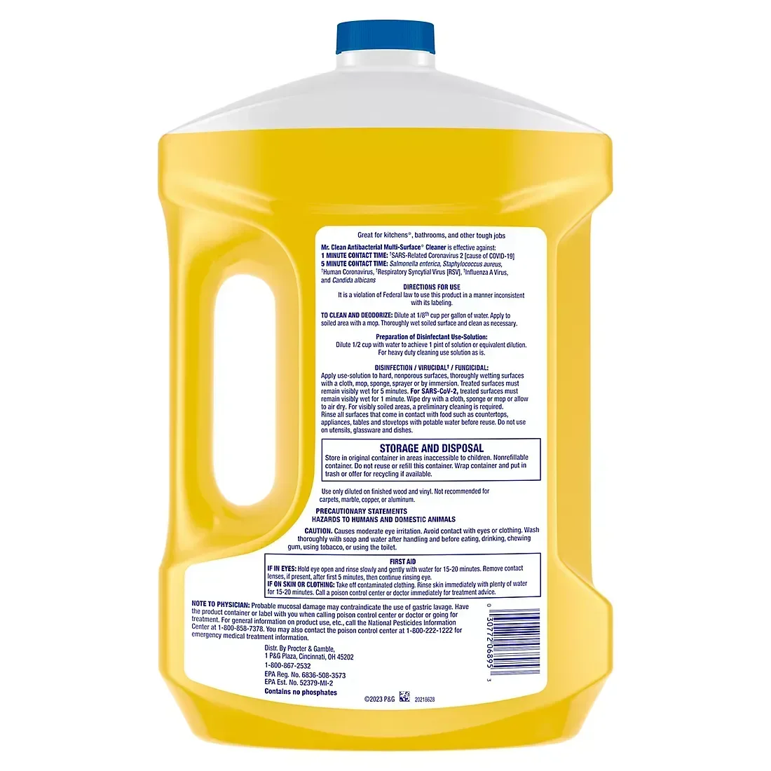 Mr. Clean All Purpose Mopping & Antibacterial Cleaner - Lemon Scent, 101 oz. - Image 2