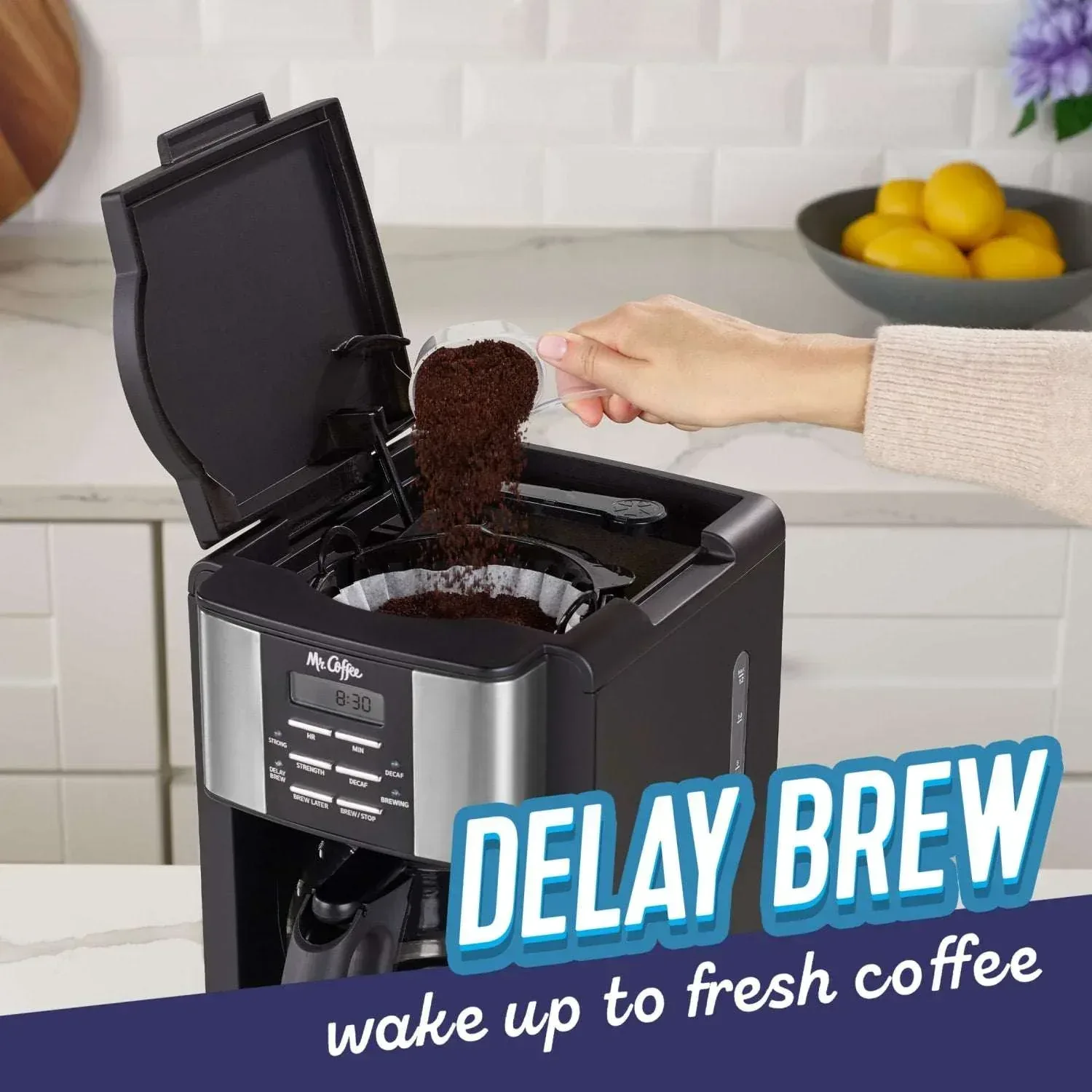 Mr. Coffee 12 Cup Programmable Coffee Maker with 3-Way to Brew System - Image 4