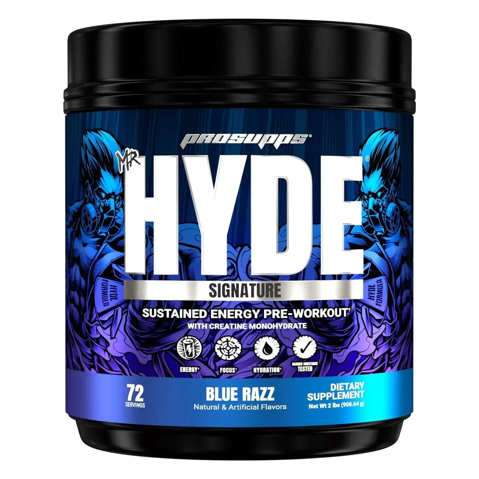 Mr. Hyde Signature Pre-Workout, Blue Razz, 72 Servings - Image 5
