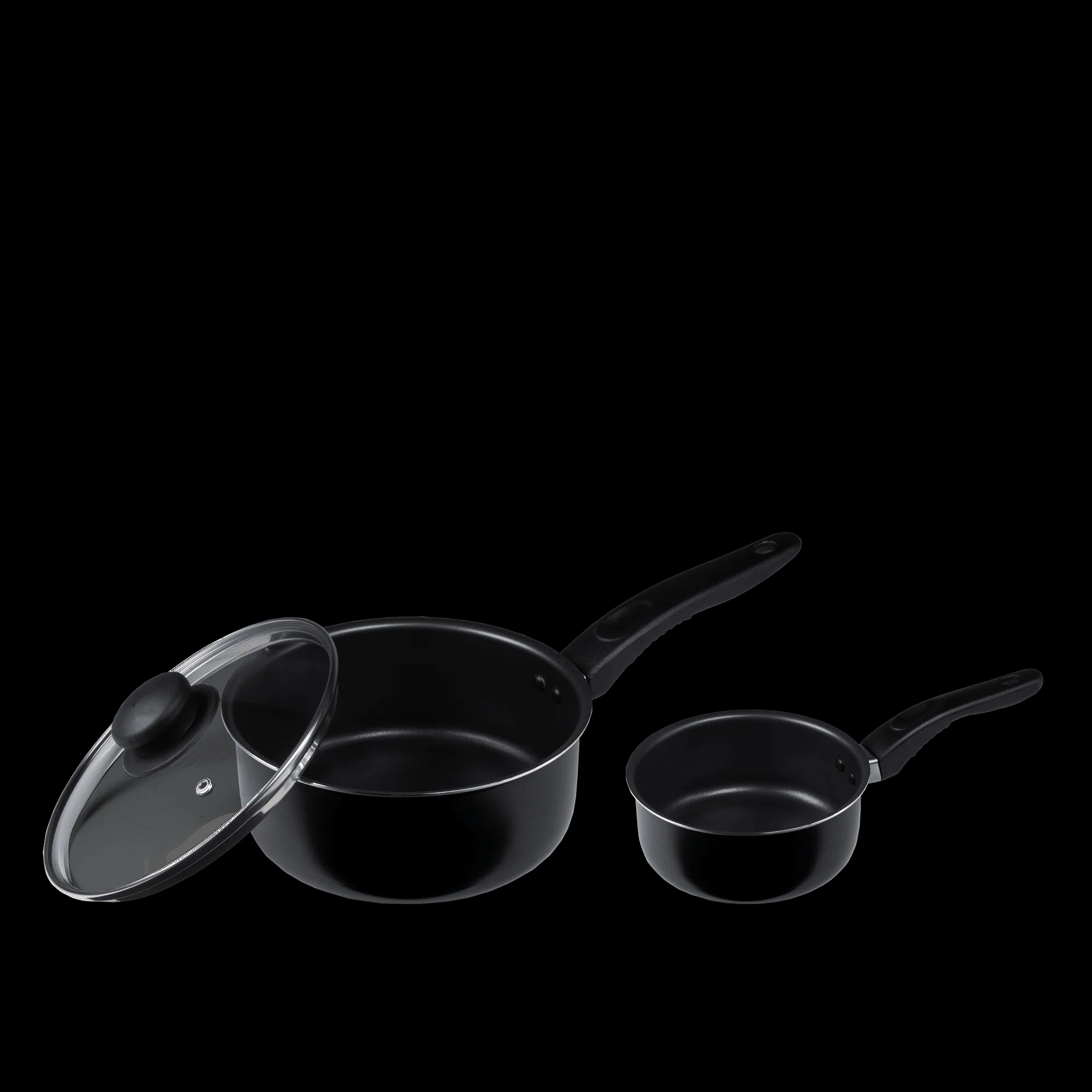 MS 3PC SAUCE PAN BLK